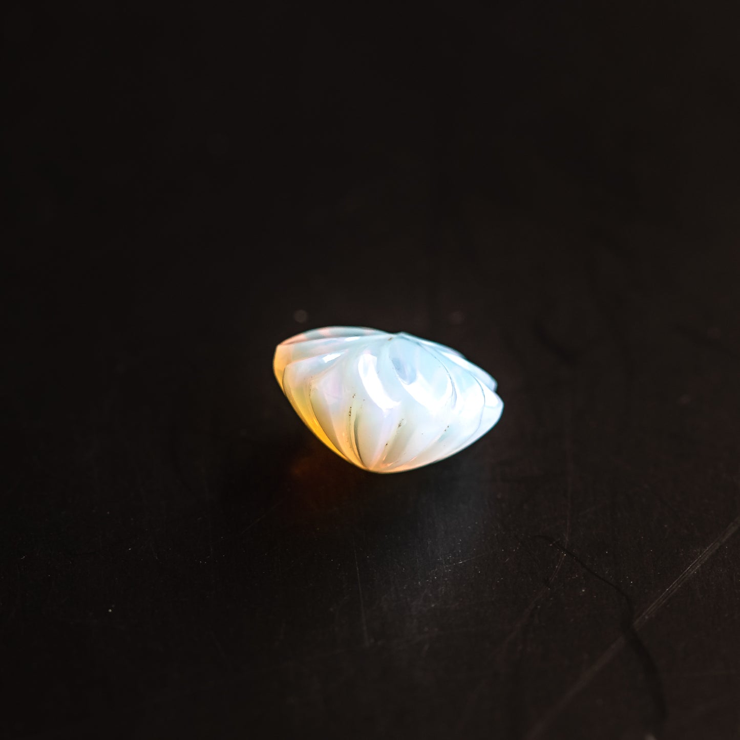 Nanosital #001 White Opal Flower 12 mm, 10 mm