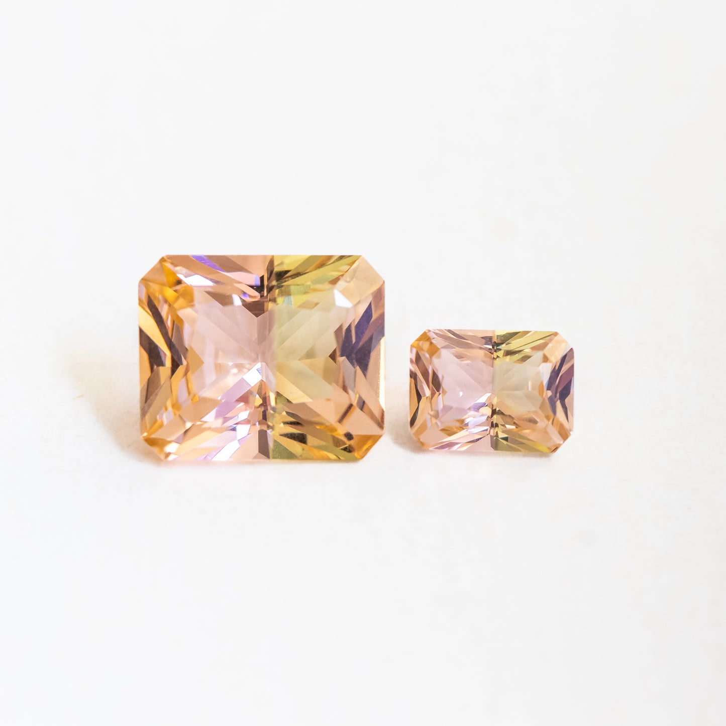 Nanosital Bi-color Champagne-Yellow #777+E-399 Octagon 12*10 mm, 8*6 mm