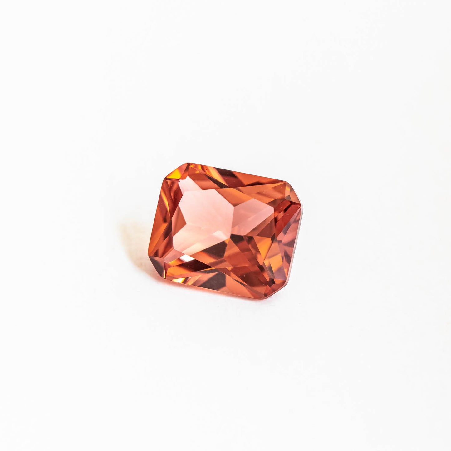 Nanosital #E-96 Padparadscha Octagon 12*10 mm, 8*6 mm