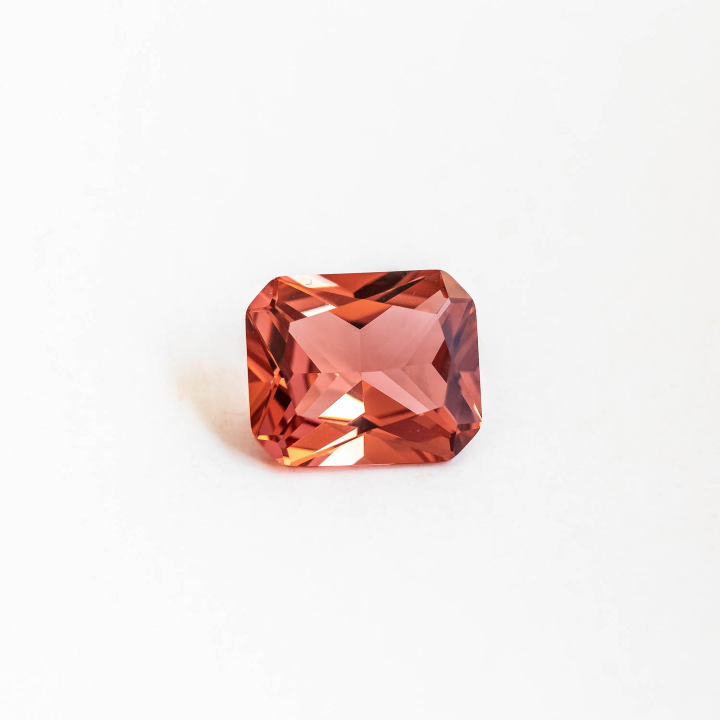 Nanosital #E-96 Padparadscha Octagon 12*10 mm, 8*6 mm