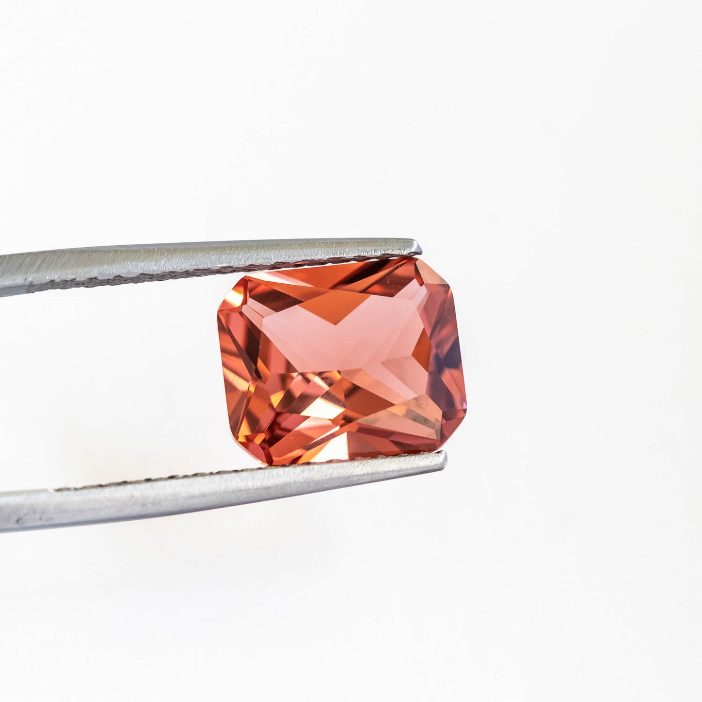 Nanosital #E-96 Padparadscha Octagon 12*10 mm, 8*6 mm