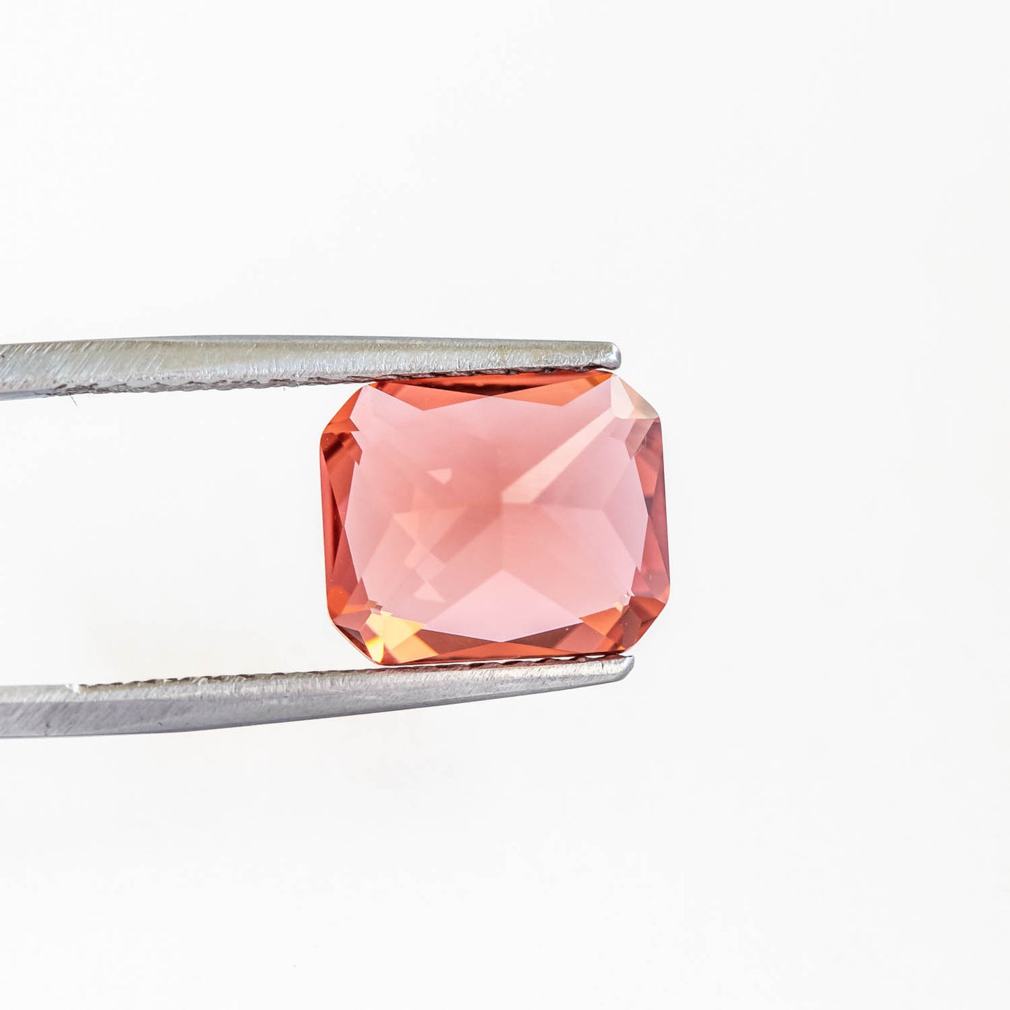 Nanosital #E-96 Padparadscha Octagon 12*10 mm, 8*6 mm