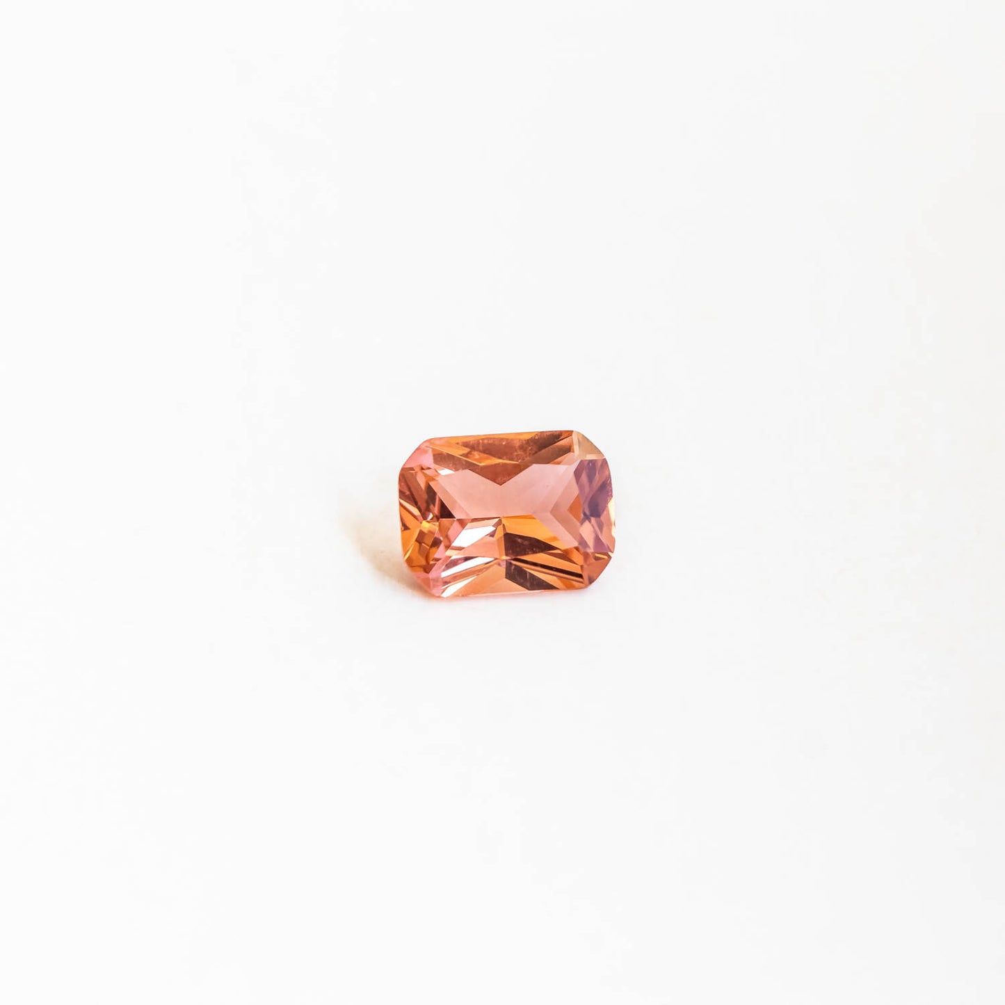 Nanosital #E-96 Padparadscha Octagon 12*10 mm, 8*6 mm