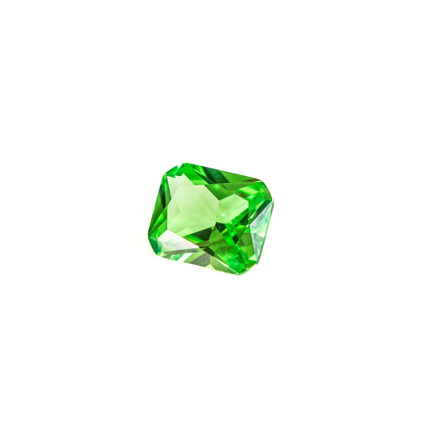 Nanosital #A-3855 Tsavorite Octagon 12*10 mm, 8*6 mm
