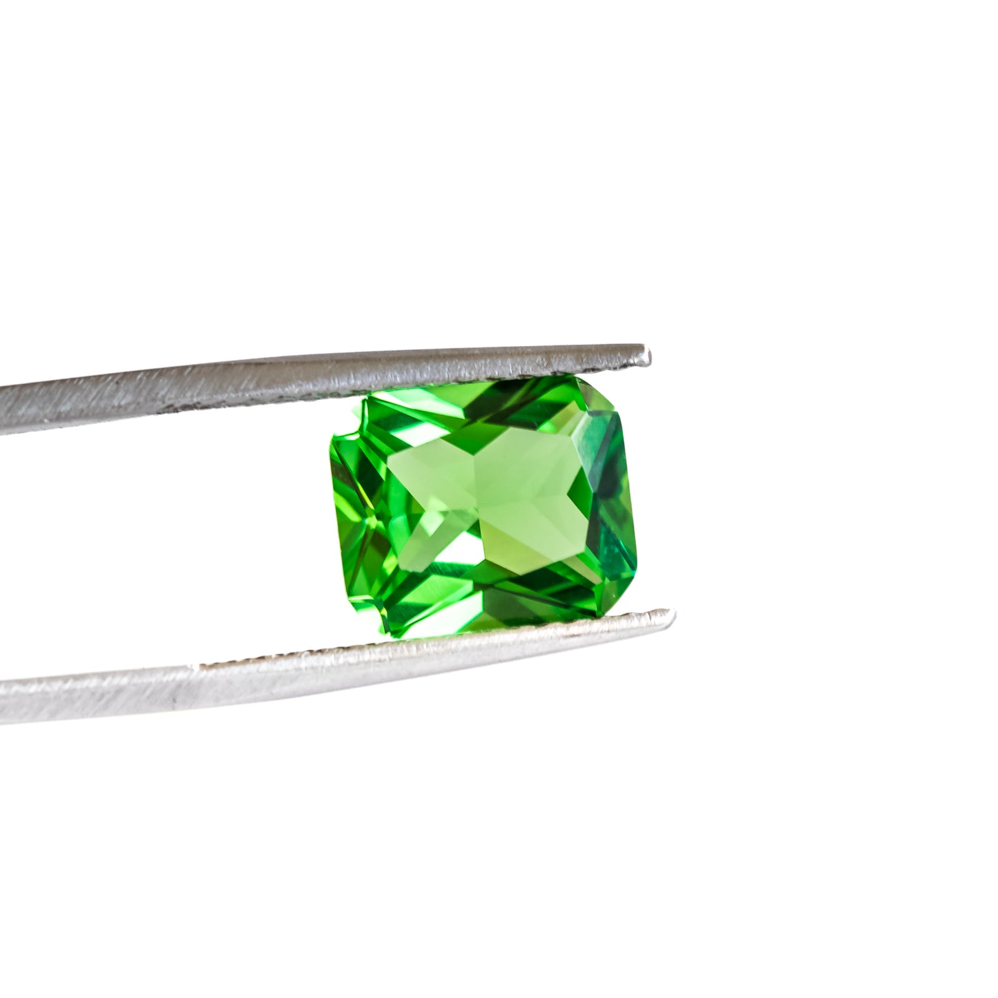Nanosital #A-3855 Tsavorite Octagon 12*10 mm, 8*6 mm