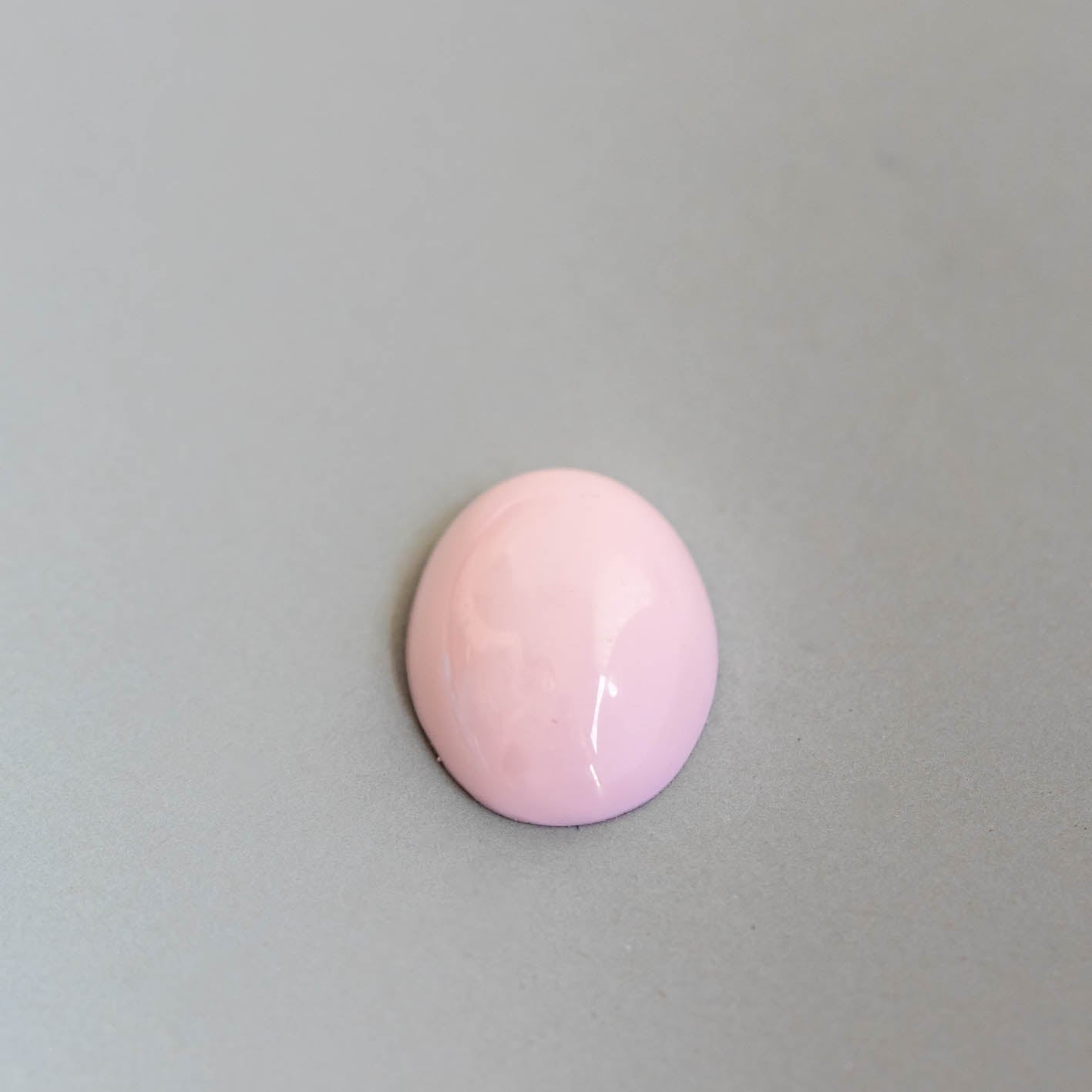 Nanosital #0001 Milky White and Pink Oval Cabochon 14*10 mm,
