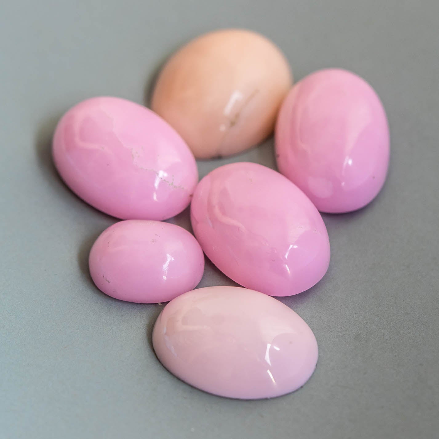 Nanosital #0002 Milky Pink Oval Cabochon 14*10 mm, 10*8 mm