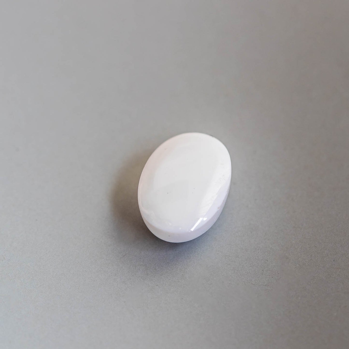 Nanosital #0001 Milky White and Pink Oval Cabochon 14*10 mm,