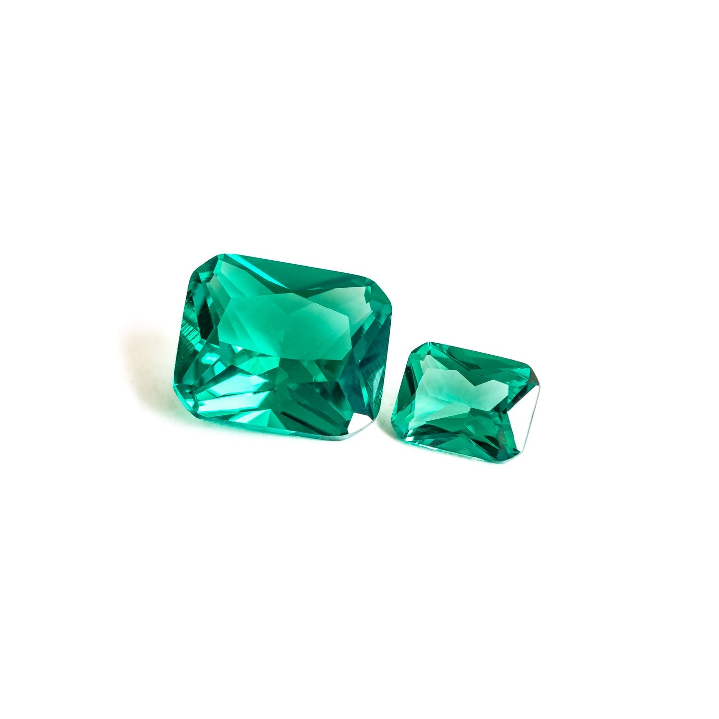 Nanosital #0/3B Emerald Bluish Light Octagon 12*10 mm, 8*6 mm