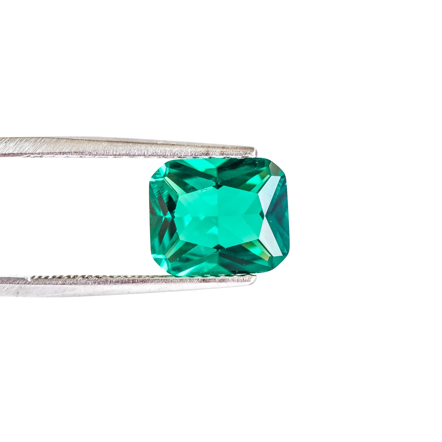 Nanosital #0/3B Emerald Bluish Light Octagon 12*10 mm, 8*6 mm