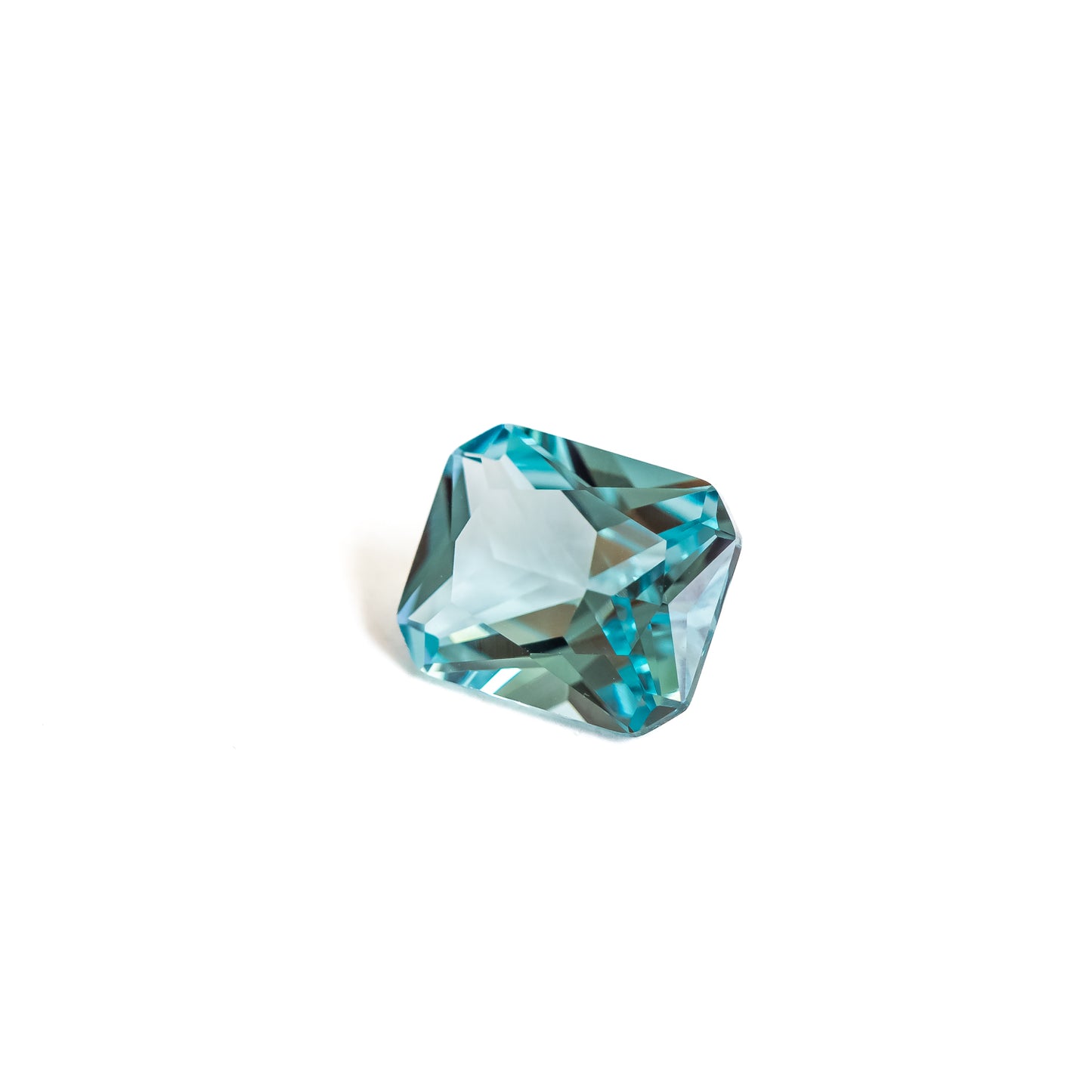 Nanosital #A-150 Aquamarine Octagon 12*10 mm, 8*6 mm