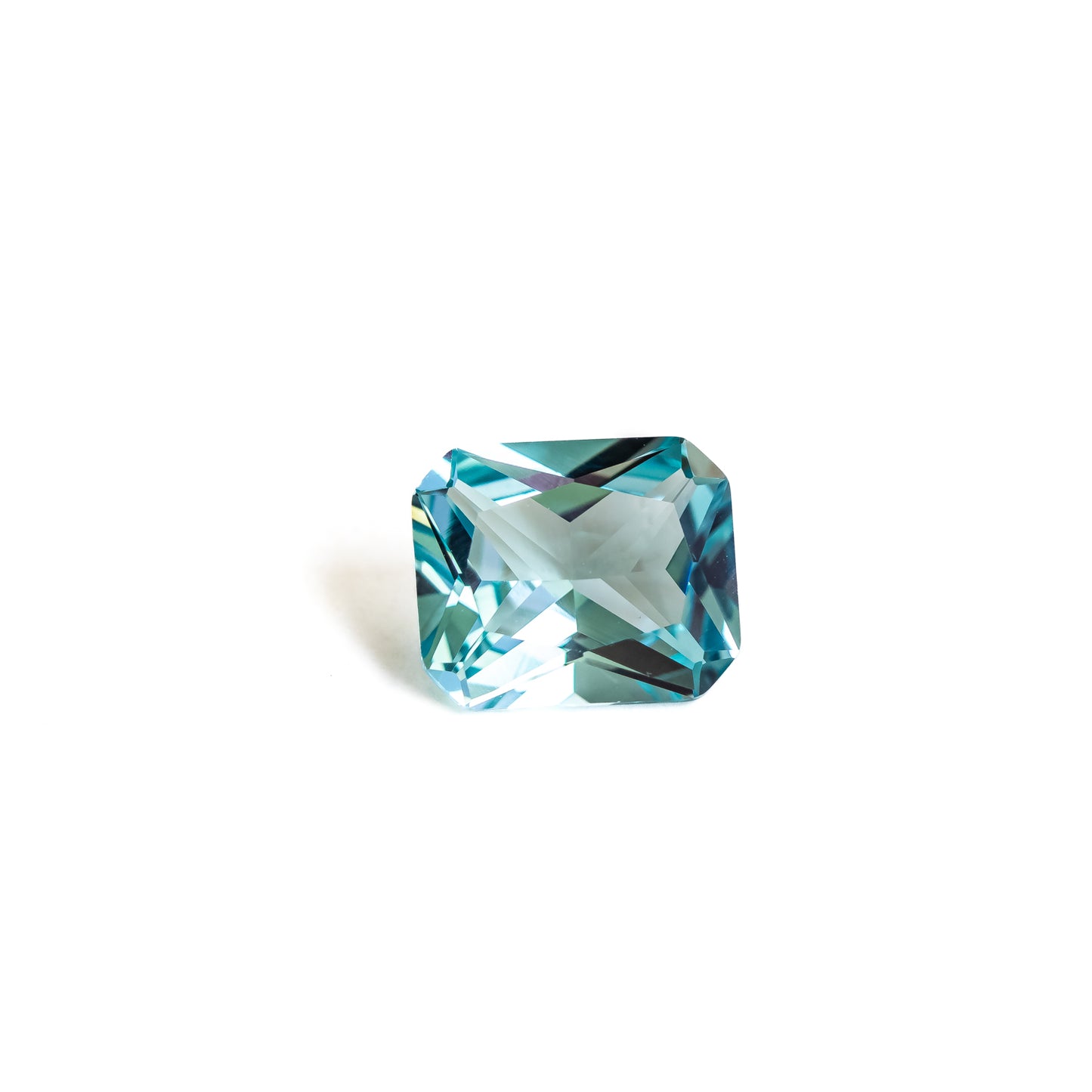 Nanosital #A-150 Aquamarine Octagon 12*10 mm, 8*6 mm