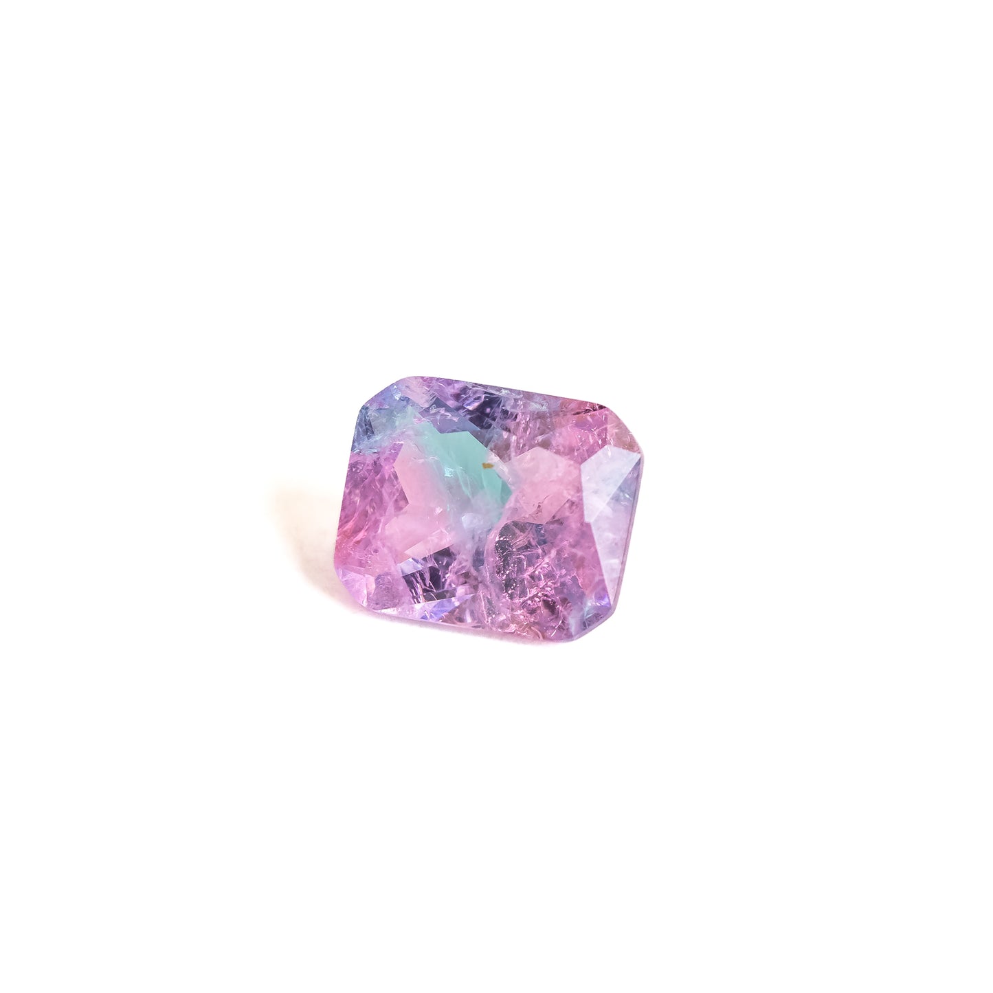 Nanosital #A-3674+A-7309 Pink-Blue Mélange Octagon 12*10 mm, 8*6 mm