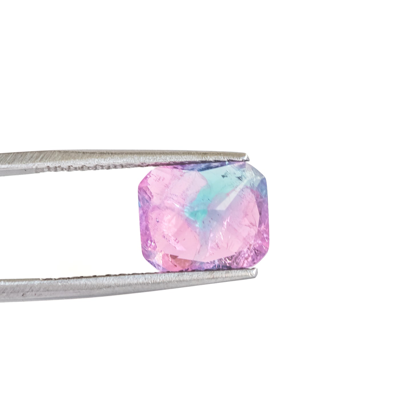 Nanosital #A-3674+A-7309 Pink-Blue Mélange Octagon 12*10 mm, 8*6 mm