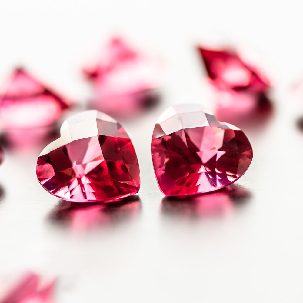 Nanosital #TB-9M Pink Tourmaline Heart 10*10 mm, 13*13 mm