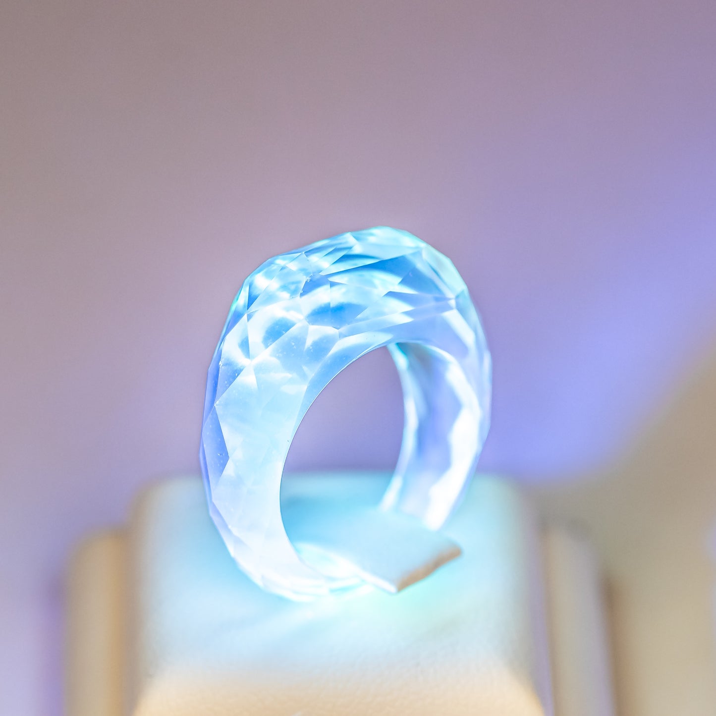 Nanosital UV Ring White, Yellow, Pink and Champagne size 17.5 m , US size 7