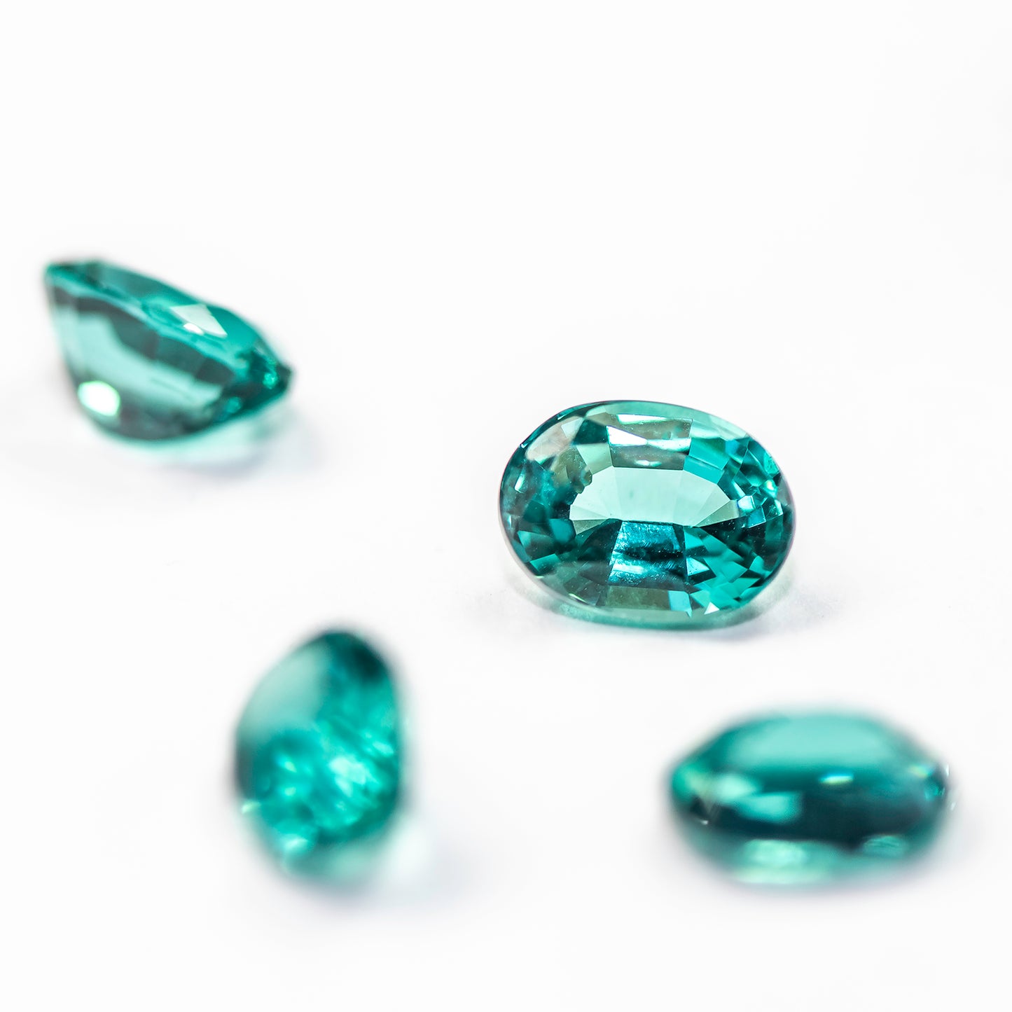 Nanosital #A-75 Tourmaline Paraiba Oval 10*8 mm, 8*6 mm, 6*4 mm