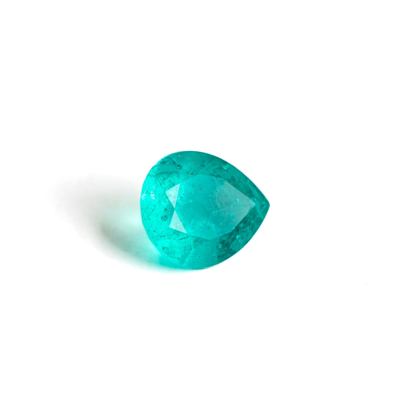 Nanosital #ZP-8 Paraiba with inclusions Pear 17*14 mm