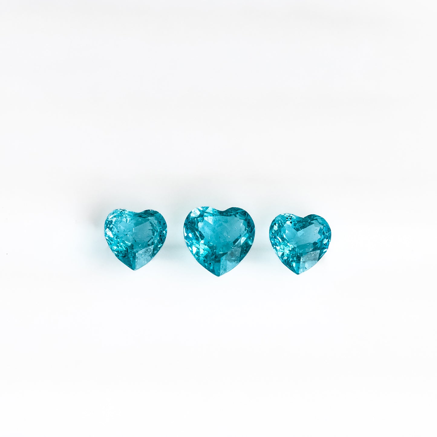 Nanosital #Z-P7 Paraiba with inclusions Heart 8.8 mm, 10 mm
