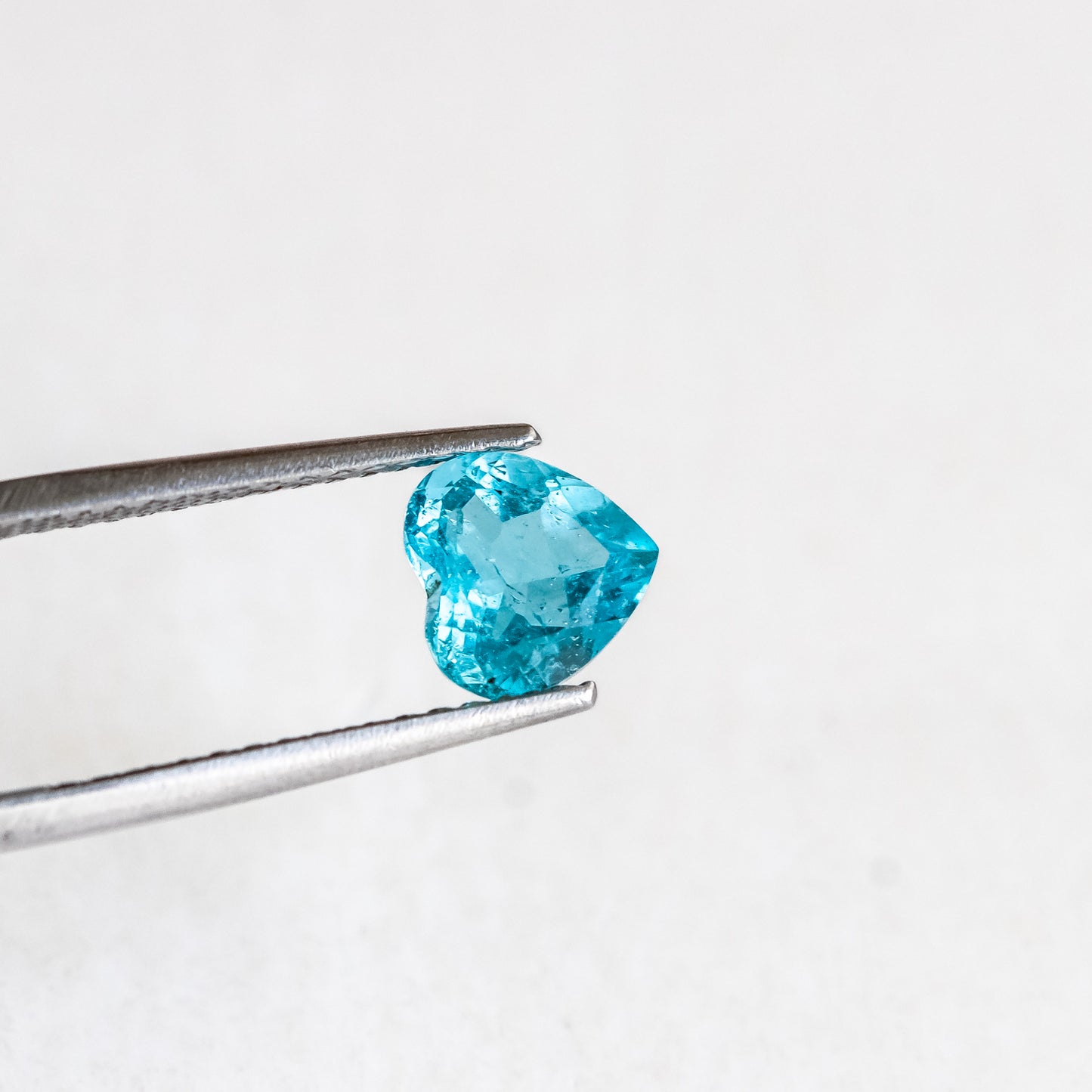 Nanosital #Z-P7 Paraiba with inclusions Heart 8.8 mm, 10 mm
