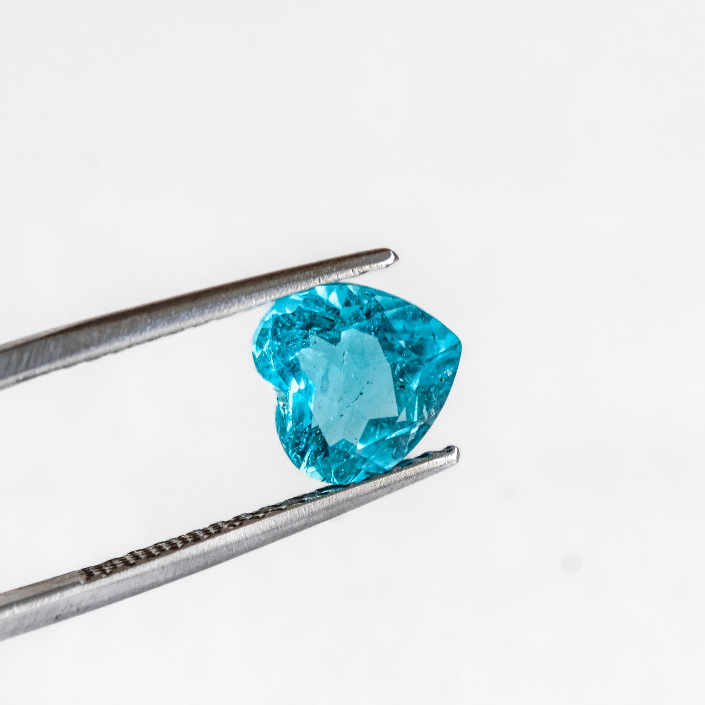 Nanosital #Z-P7 Paraiba with inclusions Heart 8.8 mm, 10 mm