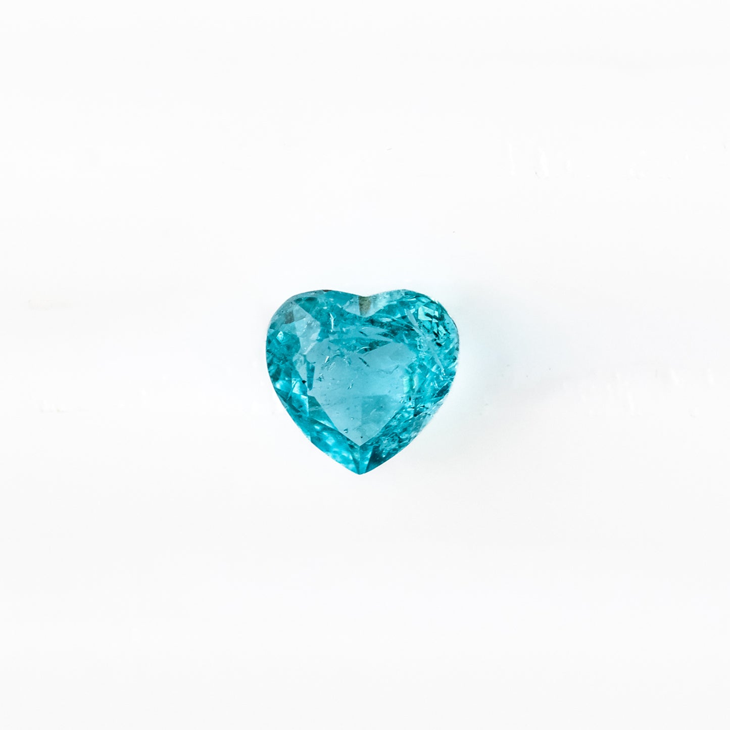 Nanosital #Z-P7 Paraiba with inclusions Heart 8.8 mm, 10 mm