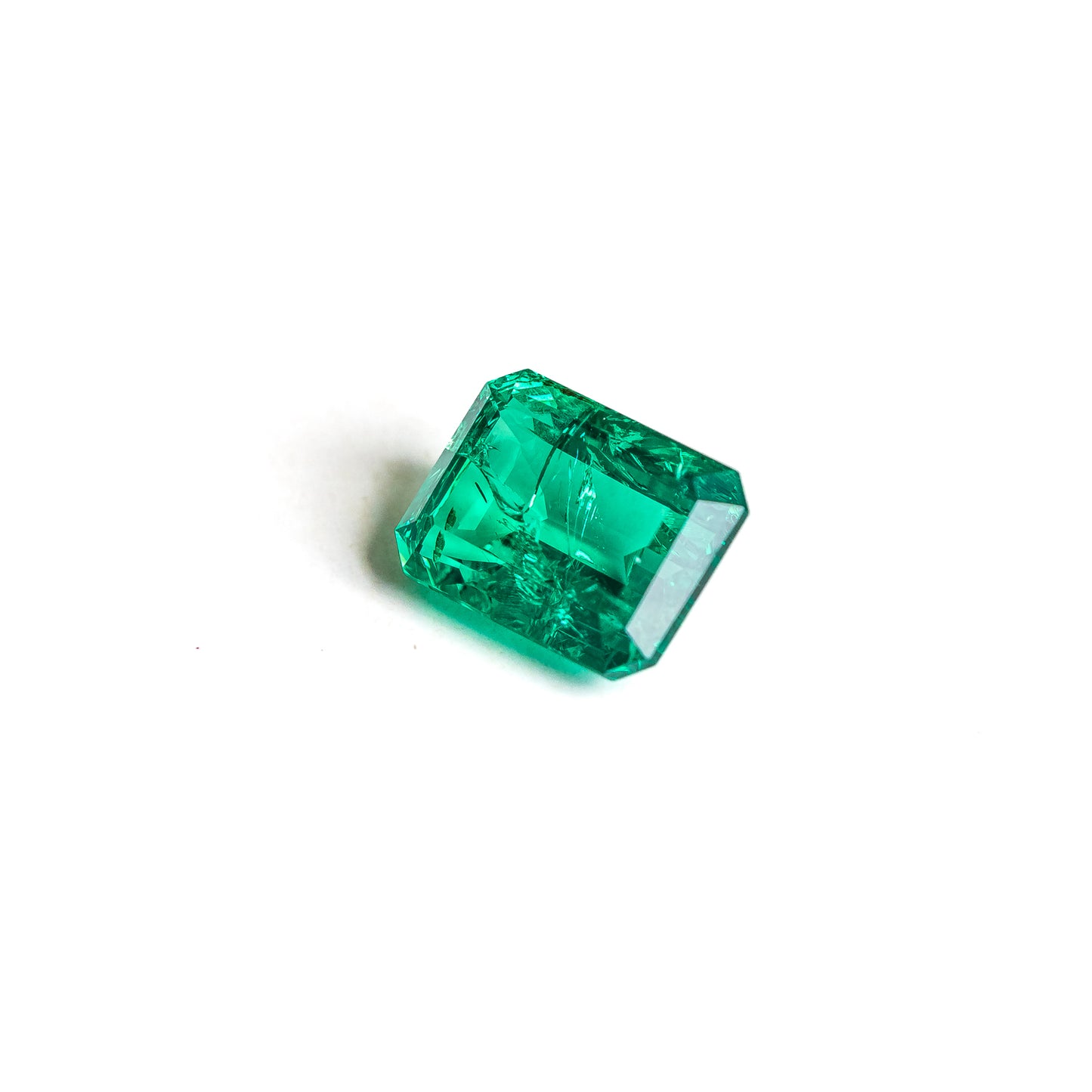 Nanosital #Z-0/4 Emerald with inclusions Octagon 18*13 mm