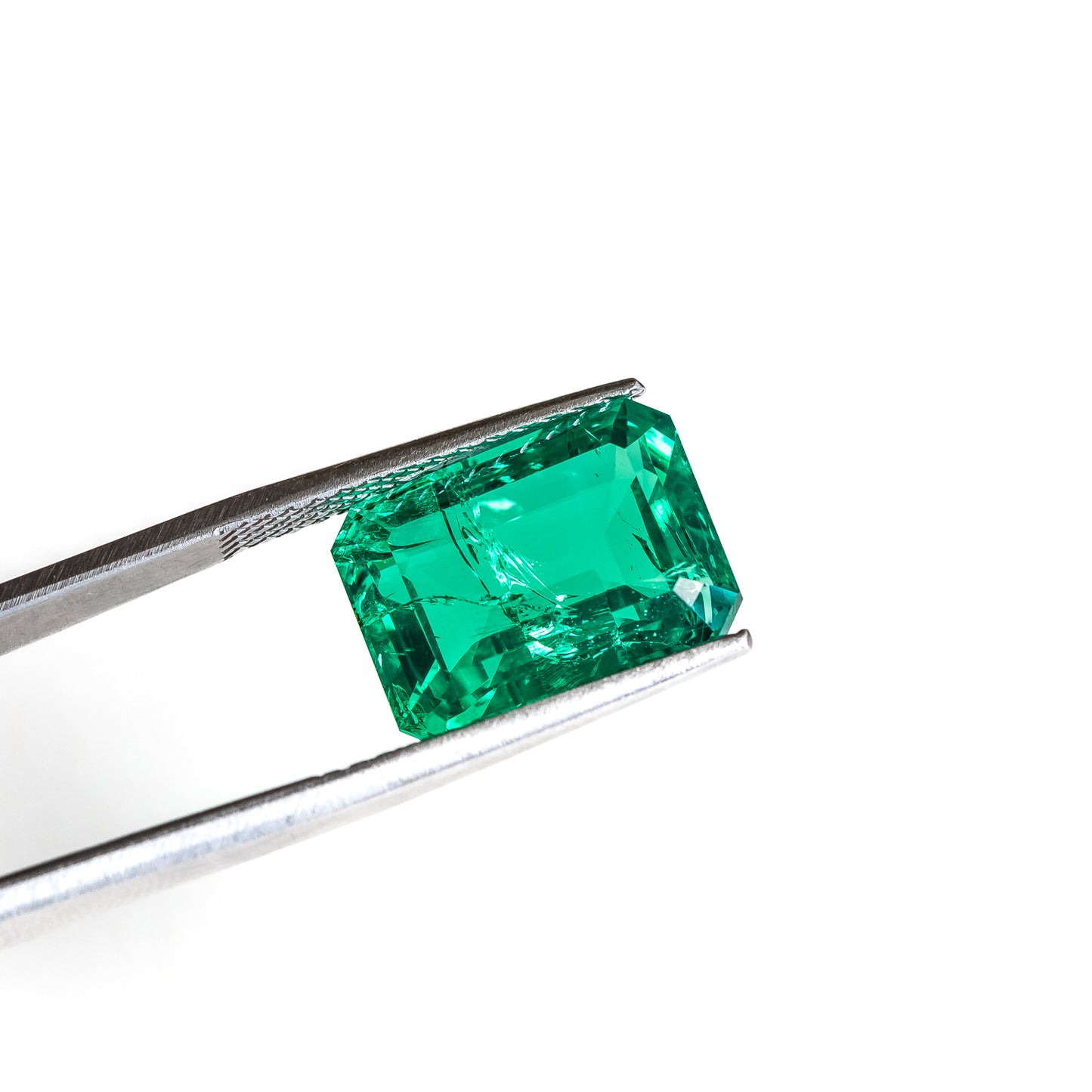 Nanosital #Z-0/4 Emerald with inclusions Octagon 18*13 mm