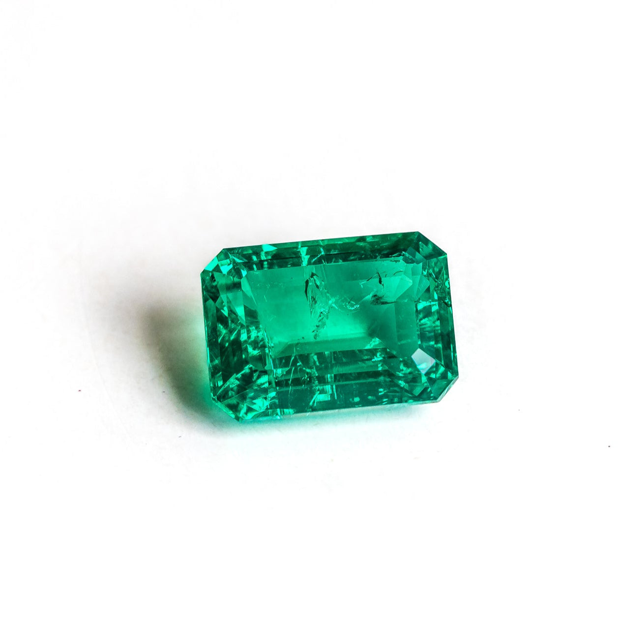Nanosital #Z-0/4 Emerald with inclusions Octagon 18*13 mm