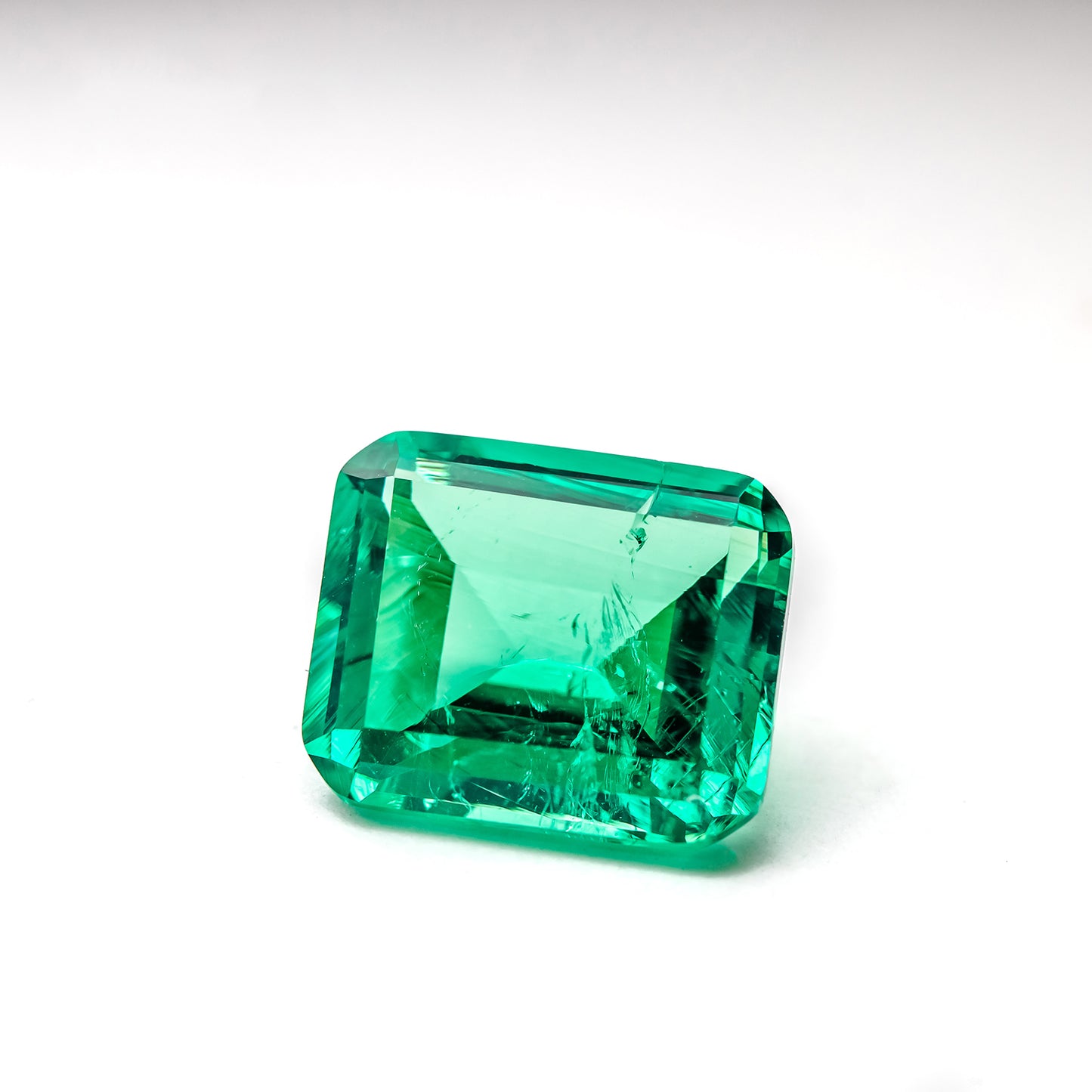 Nanosital #Z 0/4 Emerald with inclusions Octagon 16*12 mm, 12*10 mm