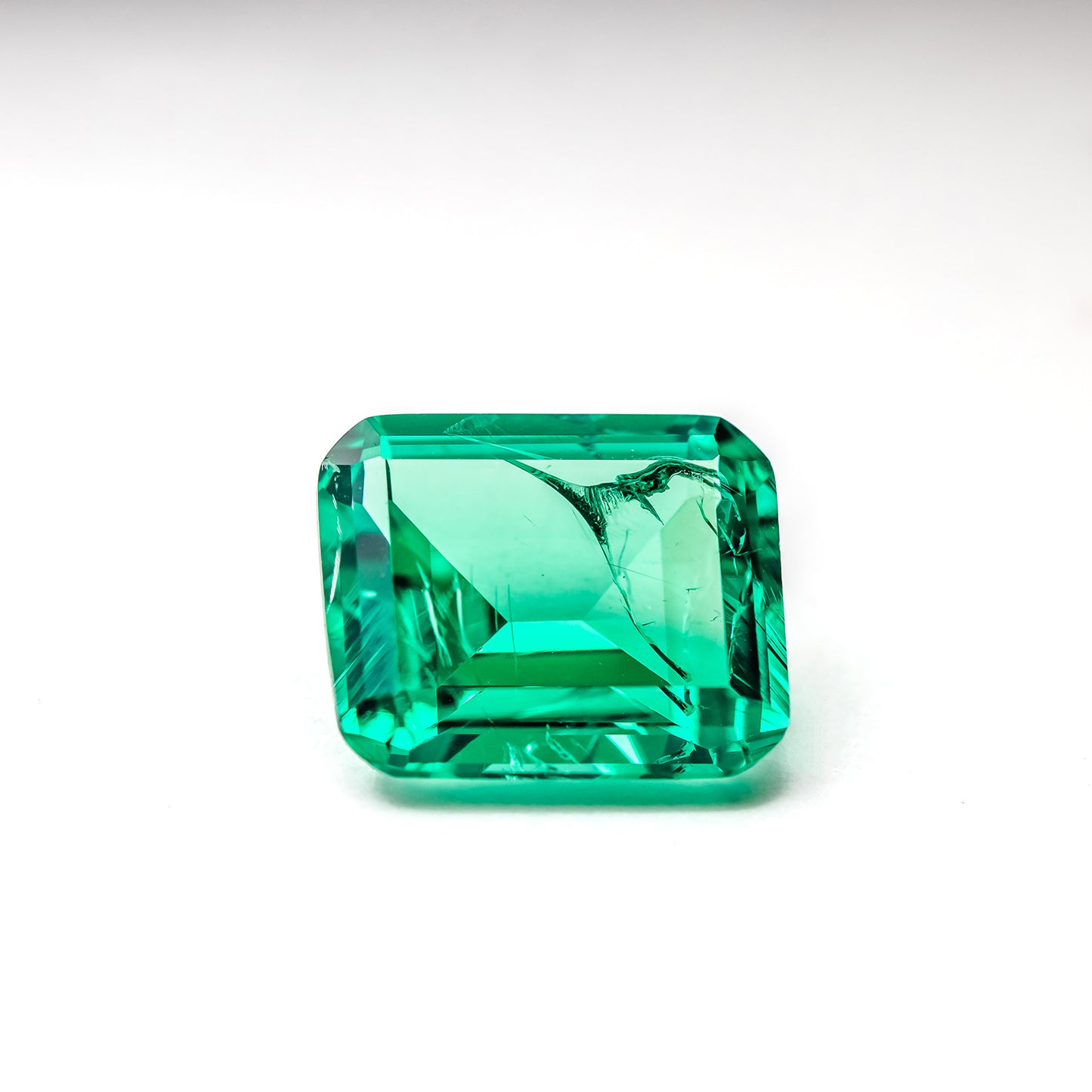 Nanosital #Z 0/4 Emerald with inclusions Octagon 16*12 mm, 12*10 mm