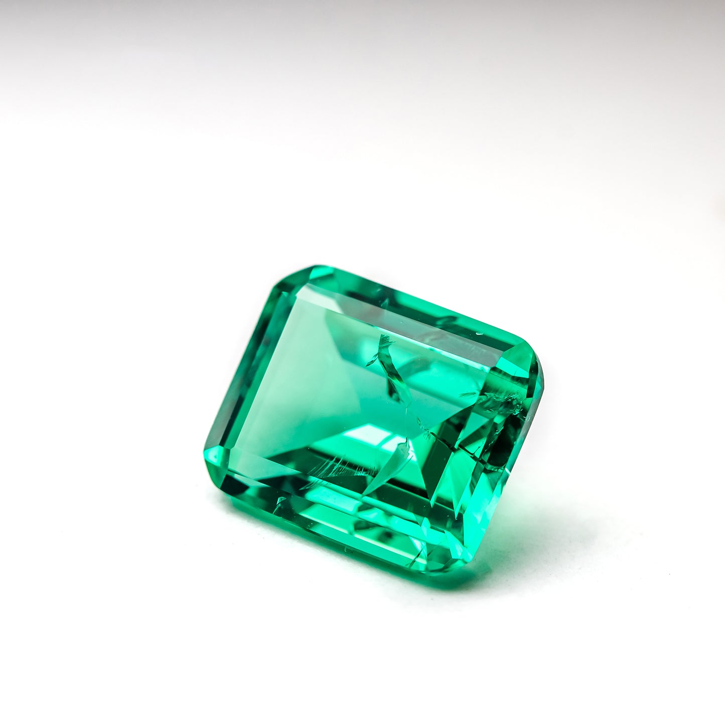 Nanosital #Z 0/4 Emerald with inclusions Octagon 16*12 mm, 12*10 mm