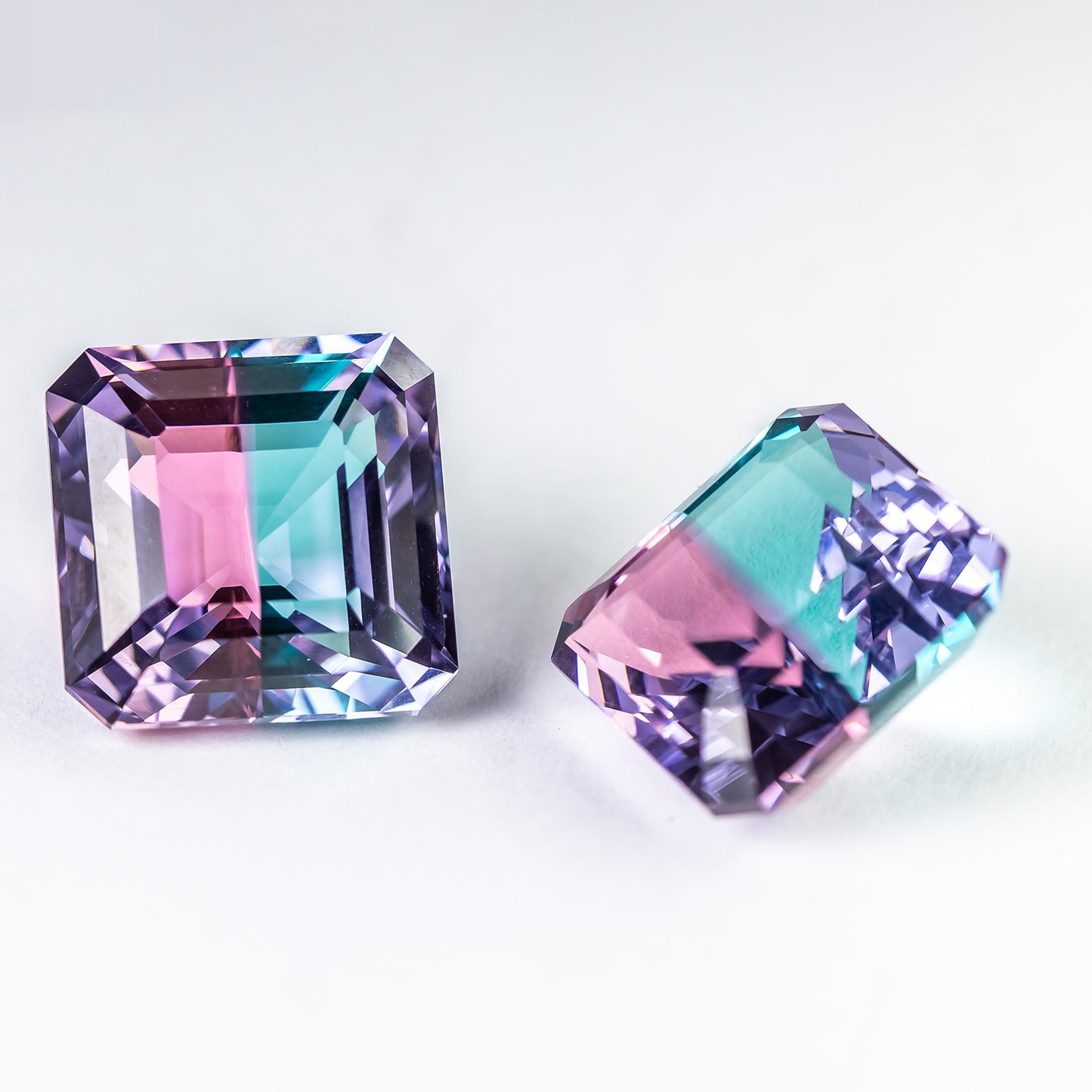 Nanosital Bi-color #A-3674 + #A-108/B Pink-Blue Octagon 15*15 mm