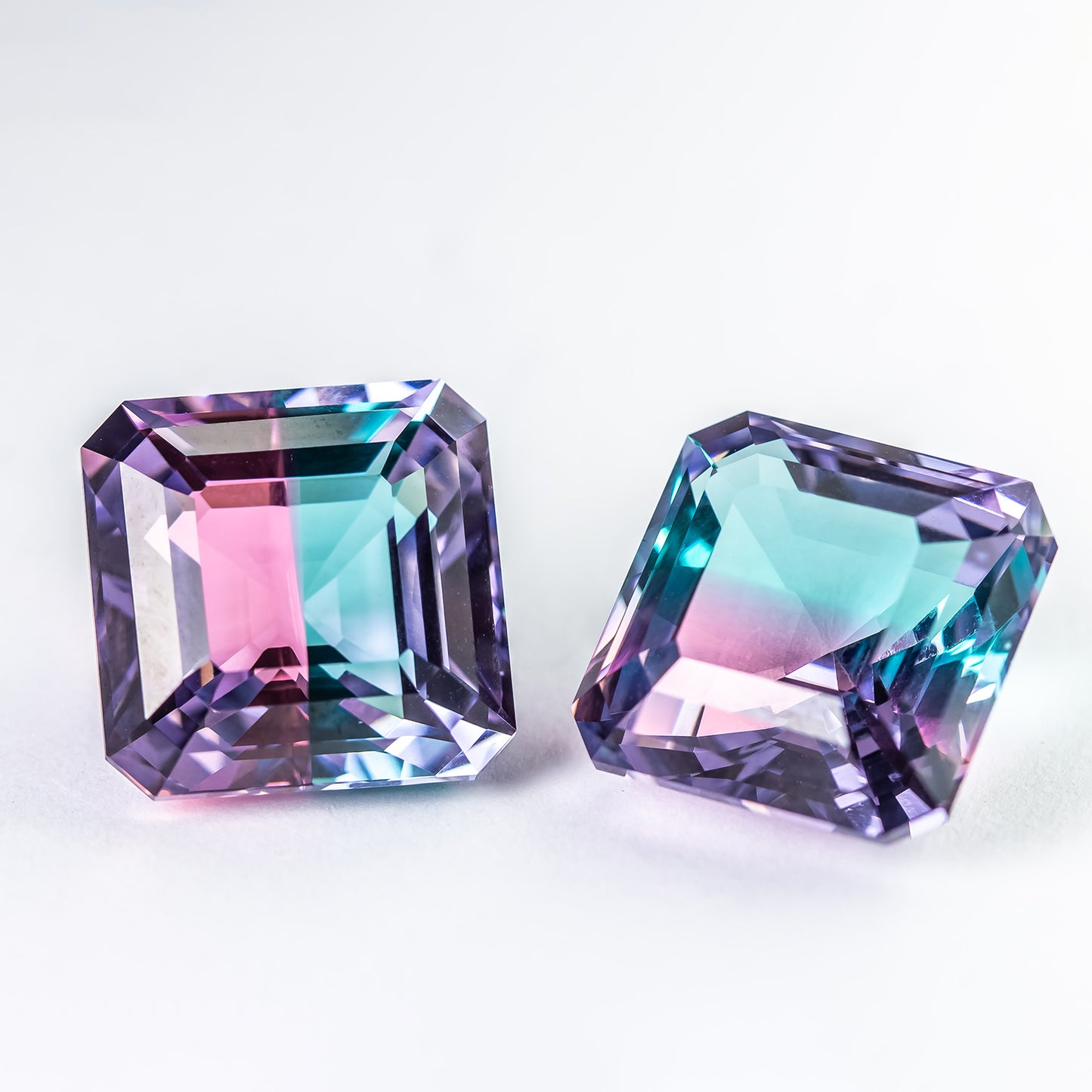 Nanosital Bi-color #A-3674 + #A-108/B Pink-Blue Octagon 15*15 mm