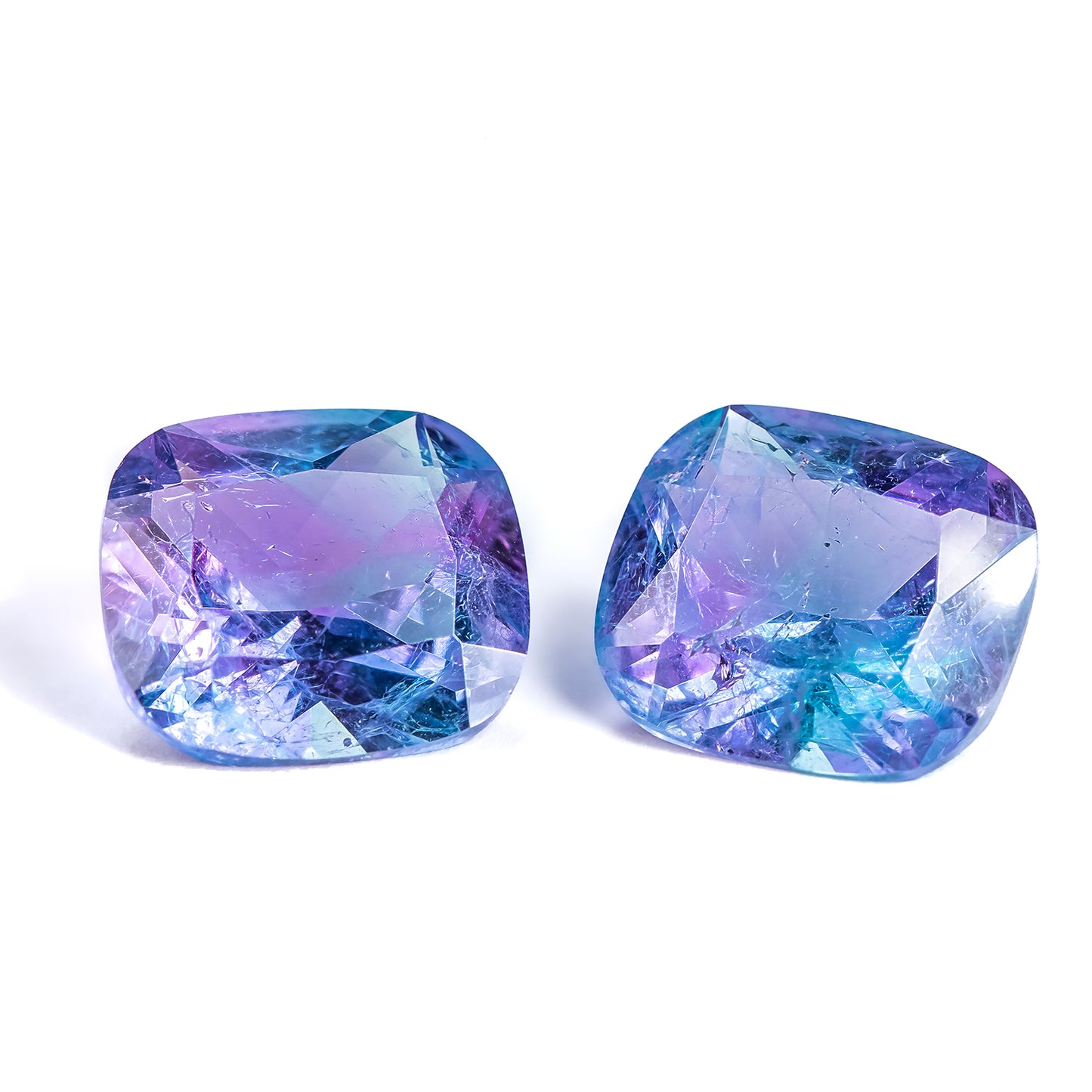 Nanosital #A-108/B+ B-1805 Blue-Purple Mélange Cushion 16*14 mm