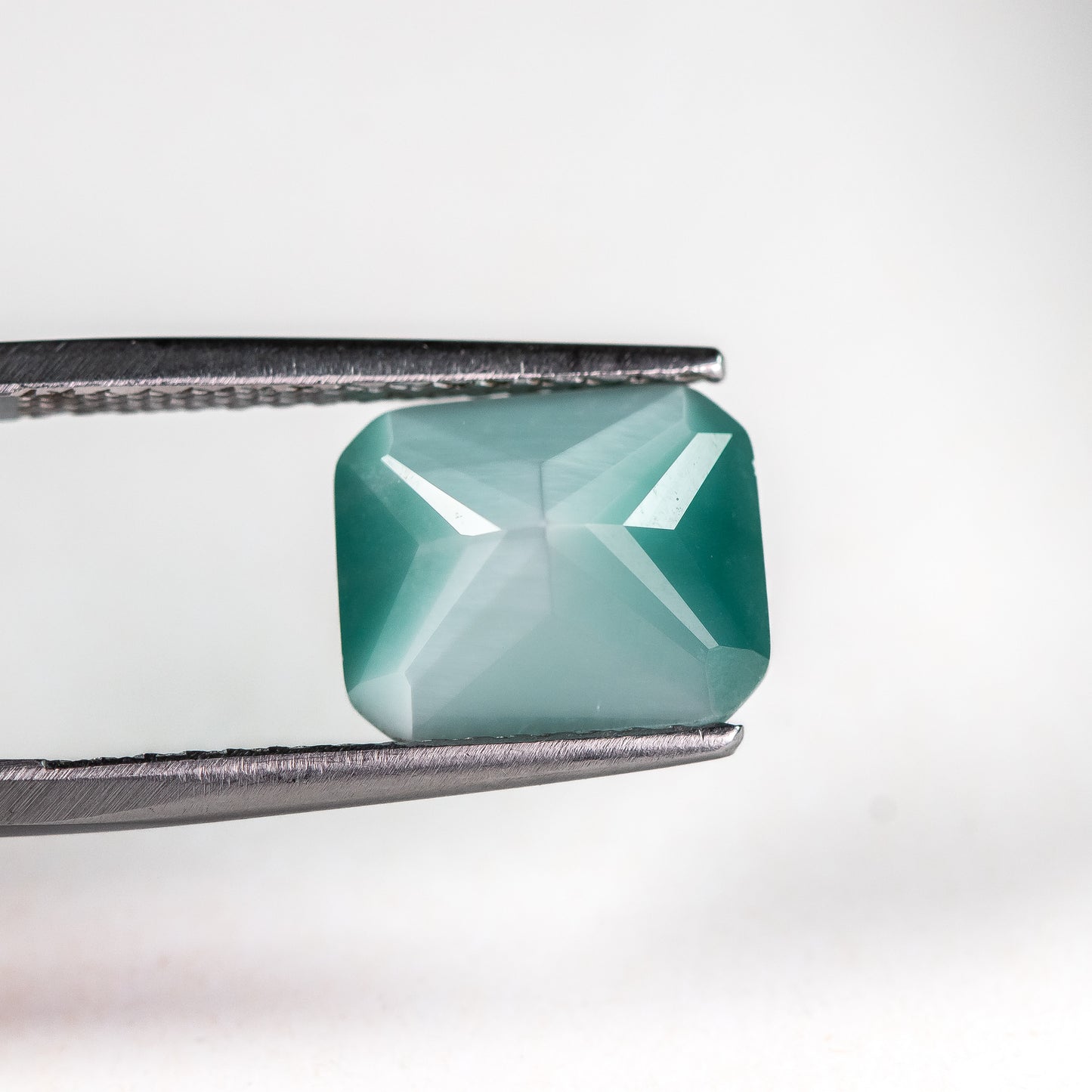 Nanosital #A-8617 Cat's eye Green Octagon 12*10 mm