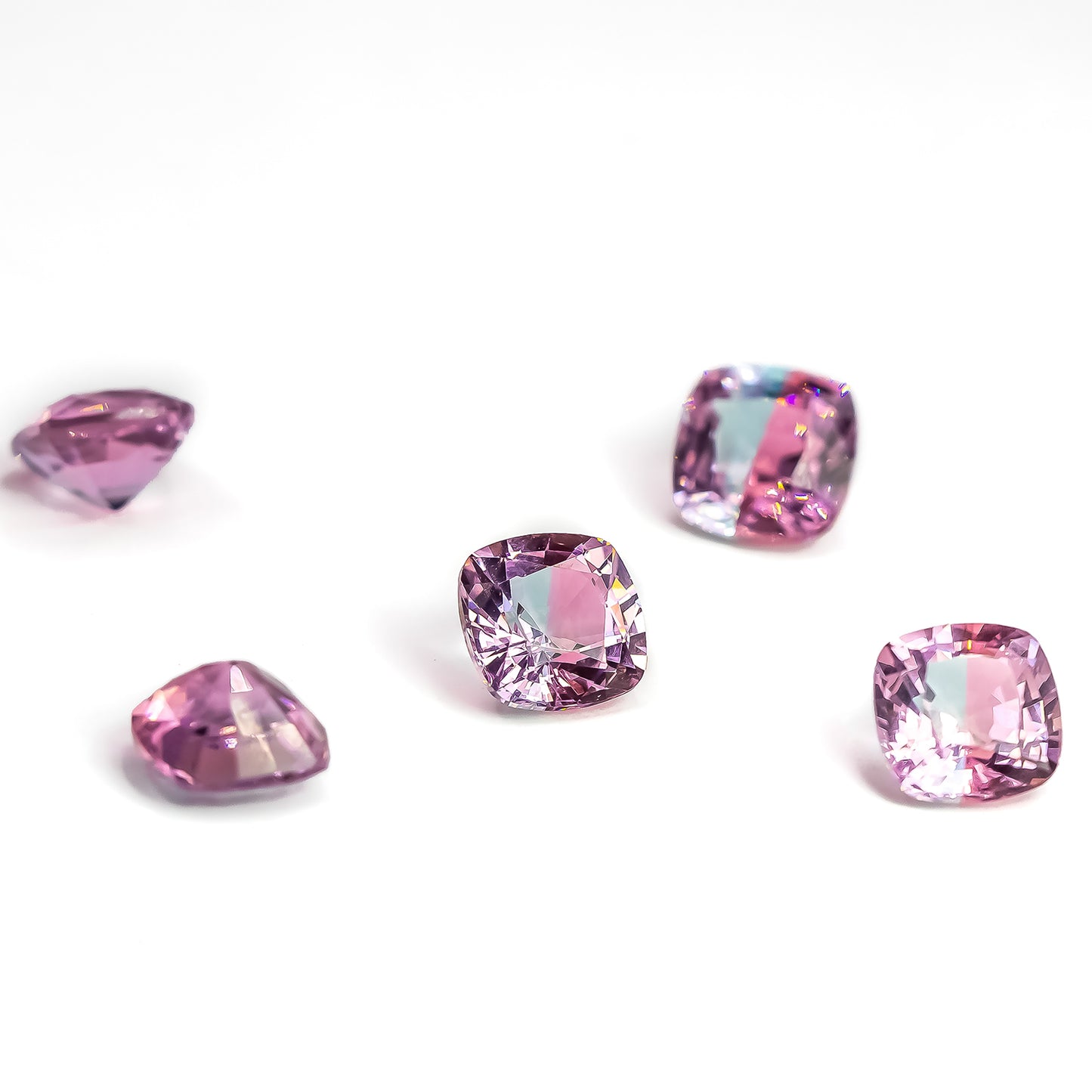 Nanosital Bi-color #A-3674 + #A-108/B Pink-Blue Cushion 8*8 mm