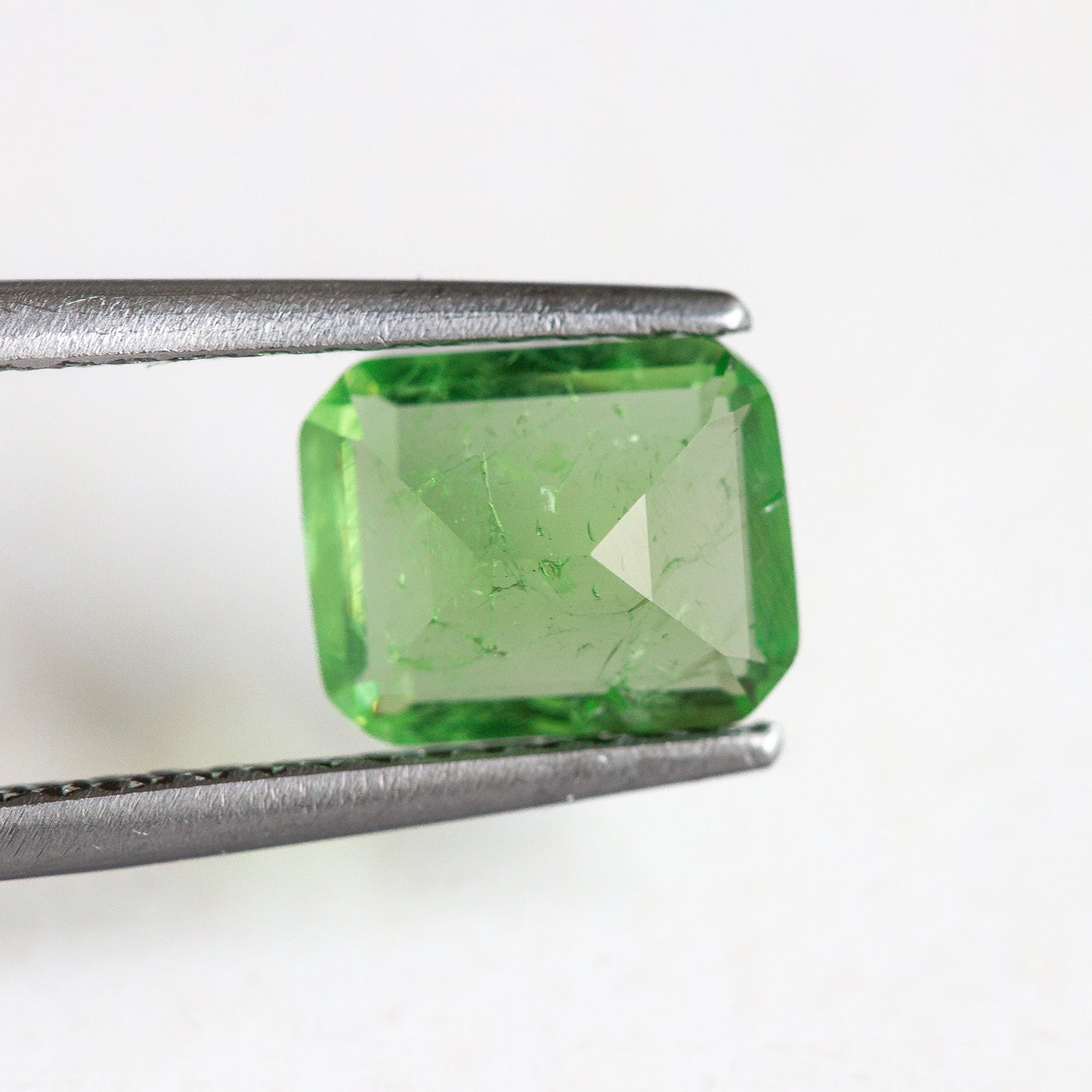 Nanosital #Z-3855 Light Tsavorite with inclusions Octagon 10*8 mm
