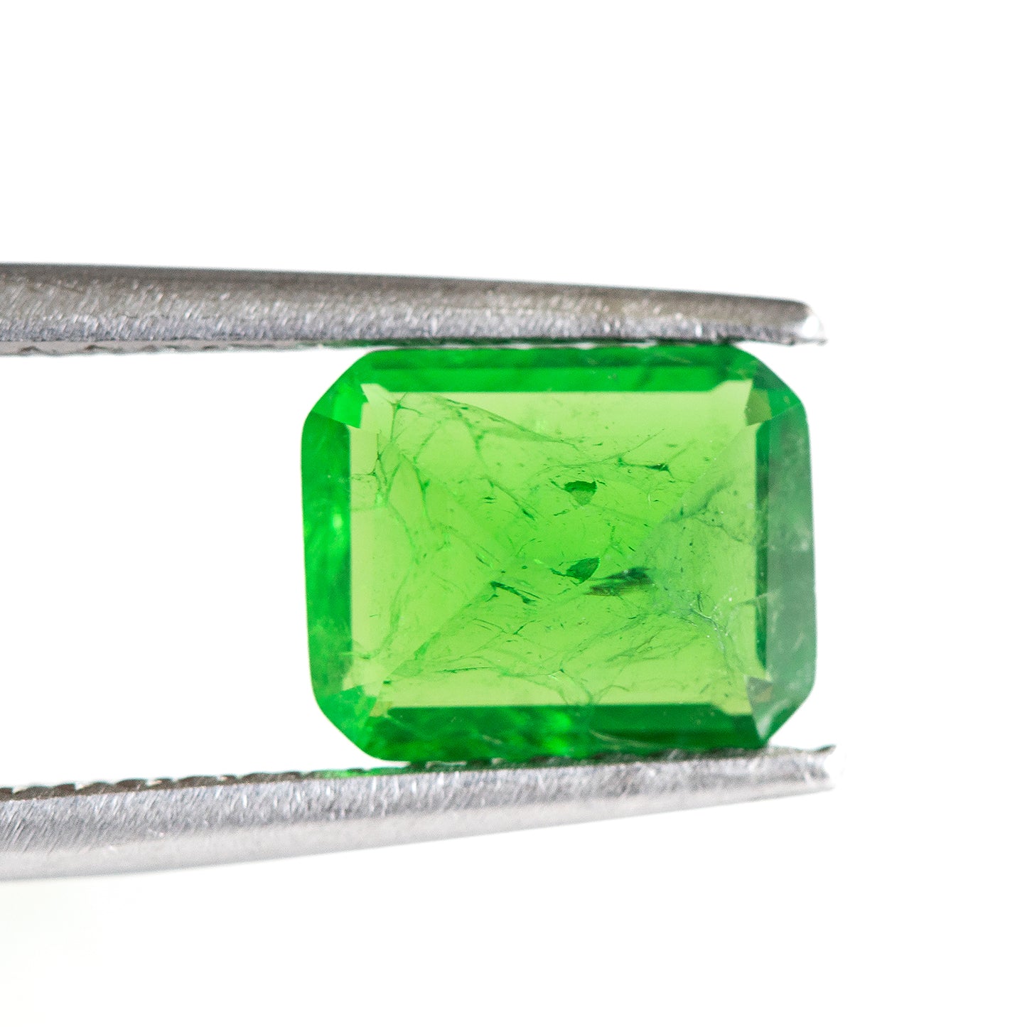Nanosital #Z-1713 Tsavorite with inclusions Octagon 10*8 mm