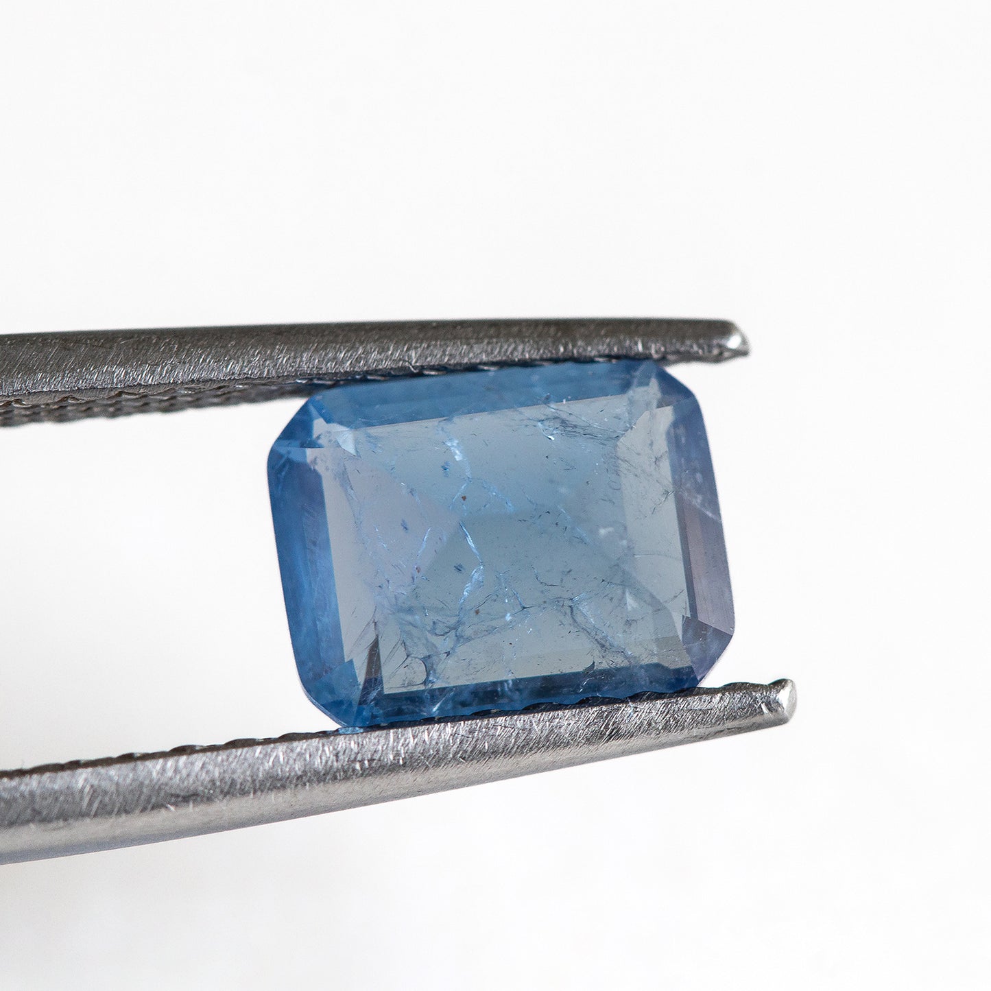 Nanosital #Z-472 Blue Sapphire with inclusions Octagon 10*8 mm