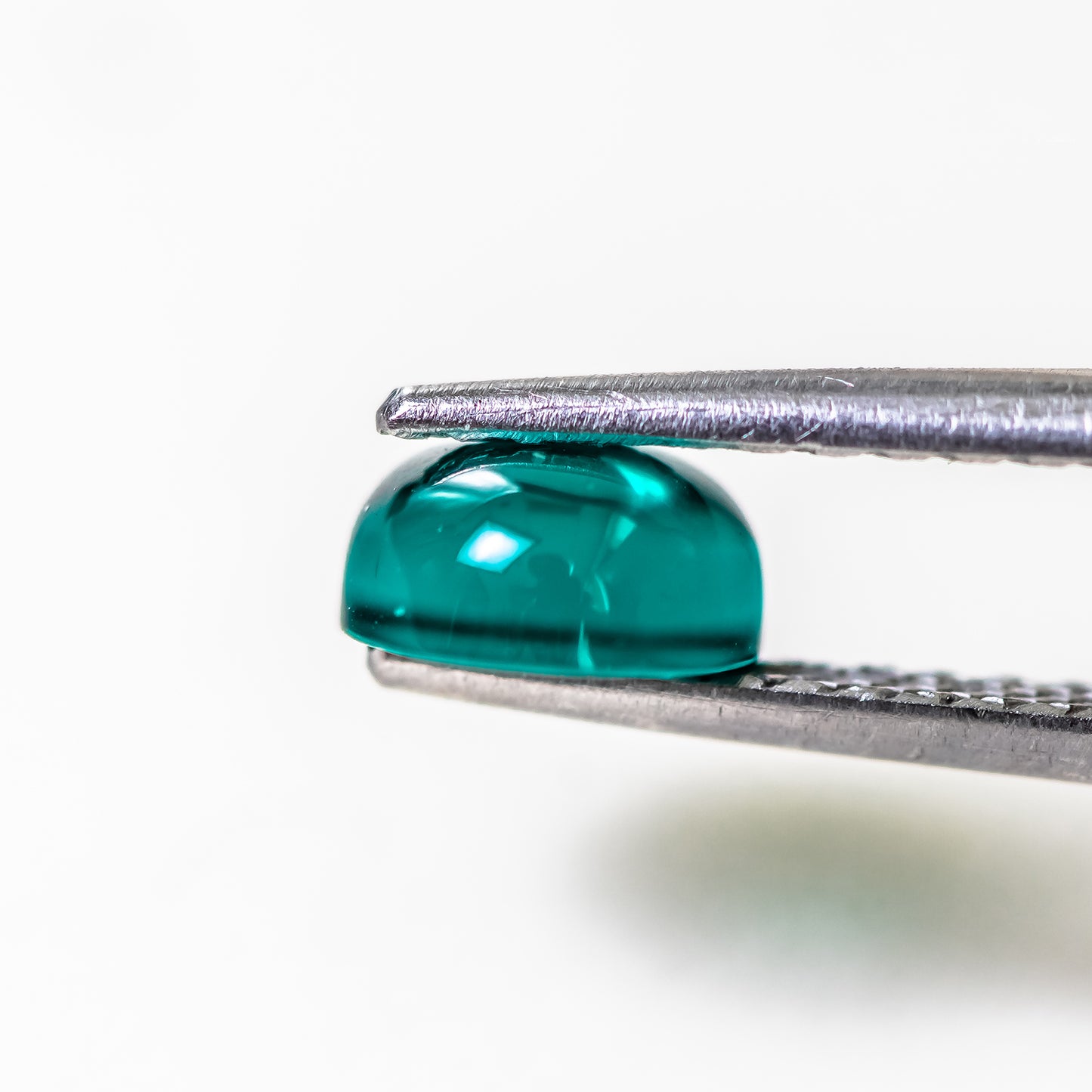 Nanosital #C-210 Arctic Green Dark Round cabochon 8 mm, 8.5 mm