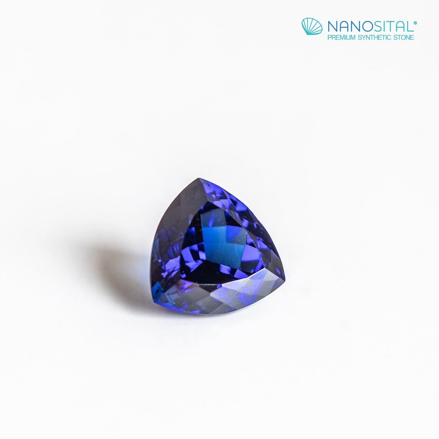 Nanosital #A-475 Sapphire Blue Dark Trillion 10*10 mm