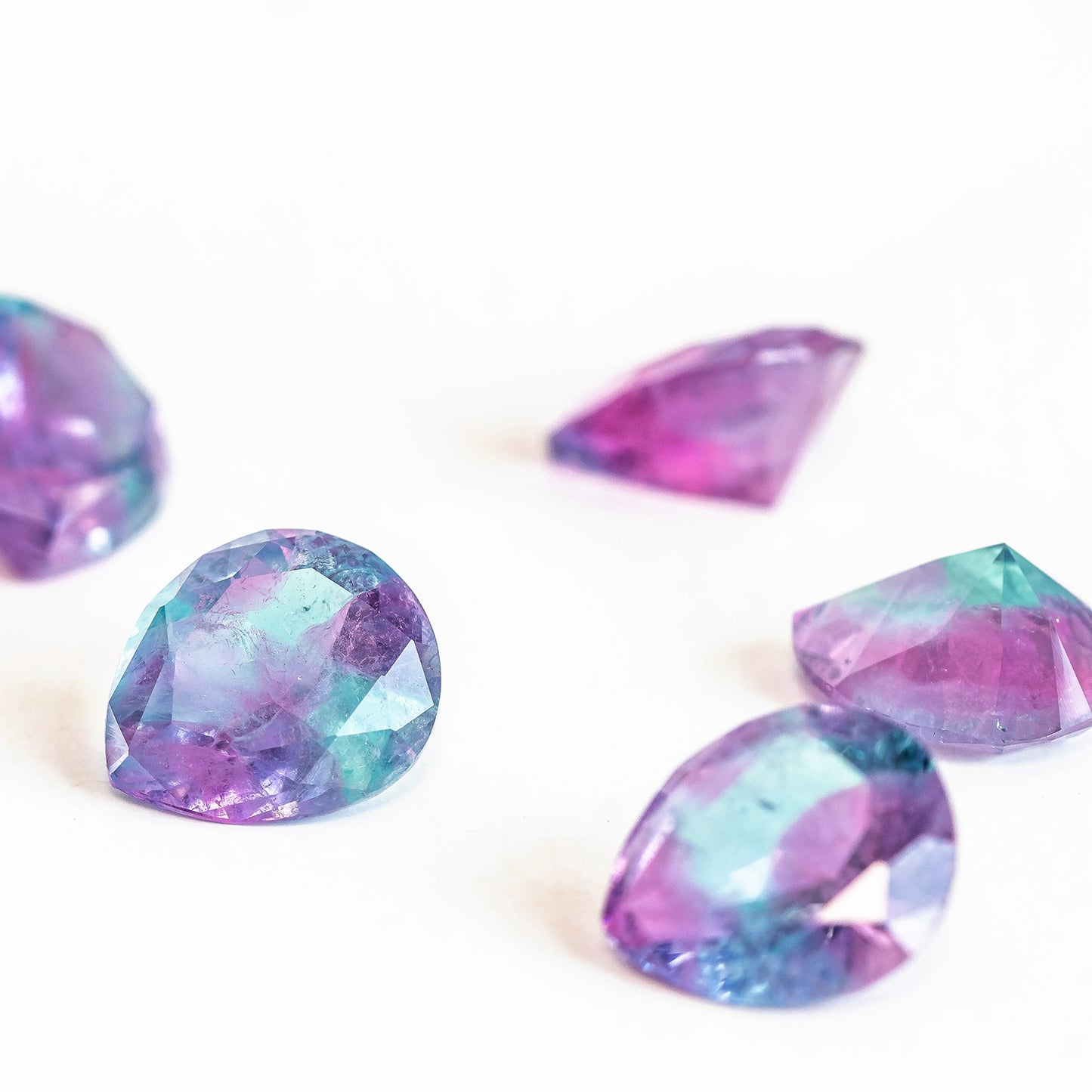 Nanosital #A-108/B+ A-8483 Blue-Pink Mélange Pear 16*14 mm