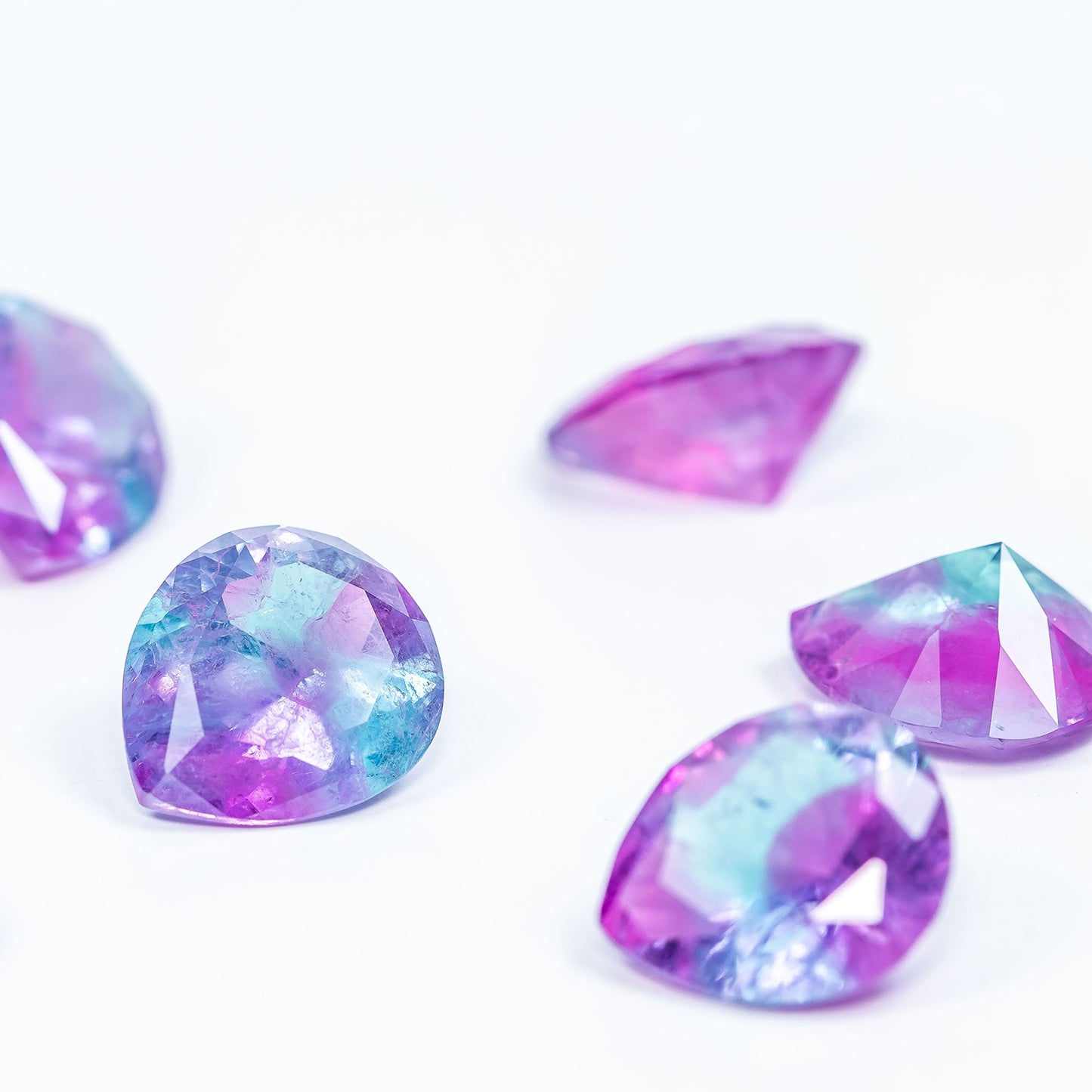 Nanosital #A-108/B+ A-8483 Blue-Pink Mélange Pear 16*14 mm
