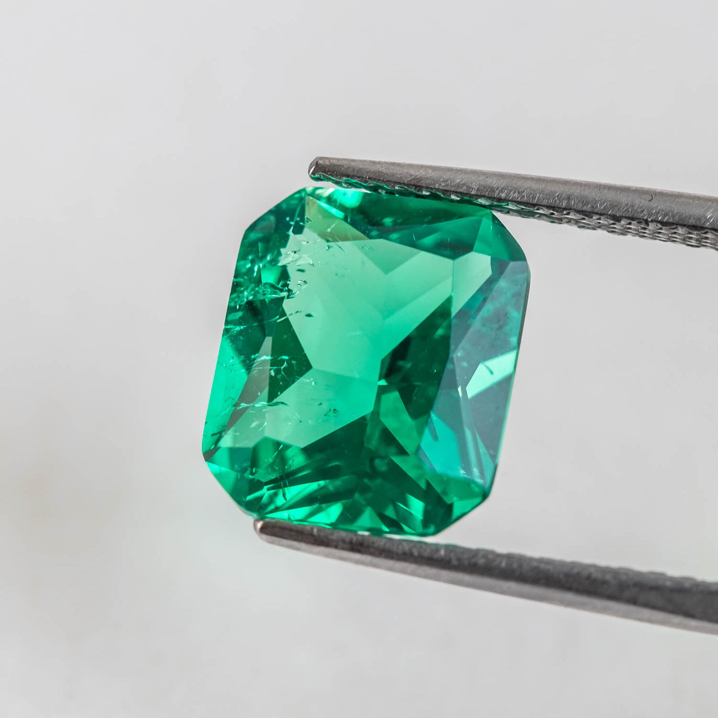 Nanosital #Z 0/4 Emerald with inclusions Octagon 14*12 mm Princess cut