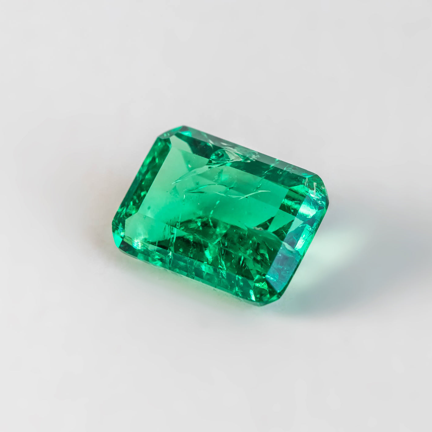 Nanosital #Z 0/4 Emerald with inclusions Octagon 16*12 mm, 12*10 mm