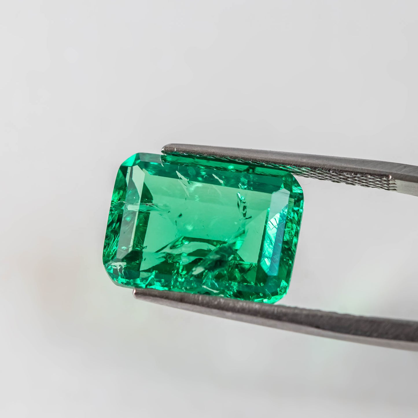 Nanosital #Z 0/4 Emerald with inclusions Octagon 16*12 mm, 12*10 mm
