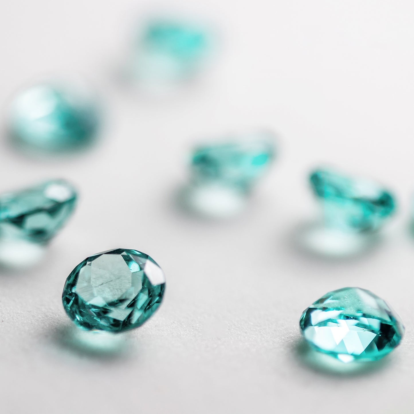 Nanosital #Z-108/B Paraiba with inclusions Rd 8 mm