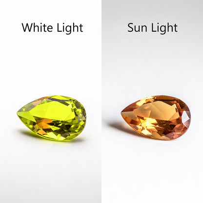 Nanosital #ANZ-1536 Diaspore Zultanite Color Change Pear 12*8 mm