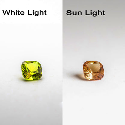 Nanosital #ANZ-1536 Diaspore Zultanite Color Change Cushion 5*5 mm